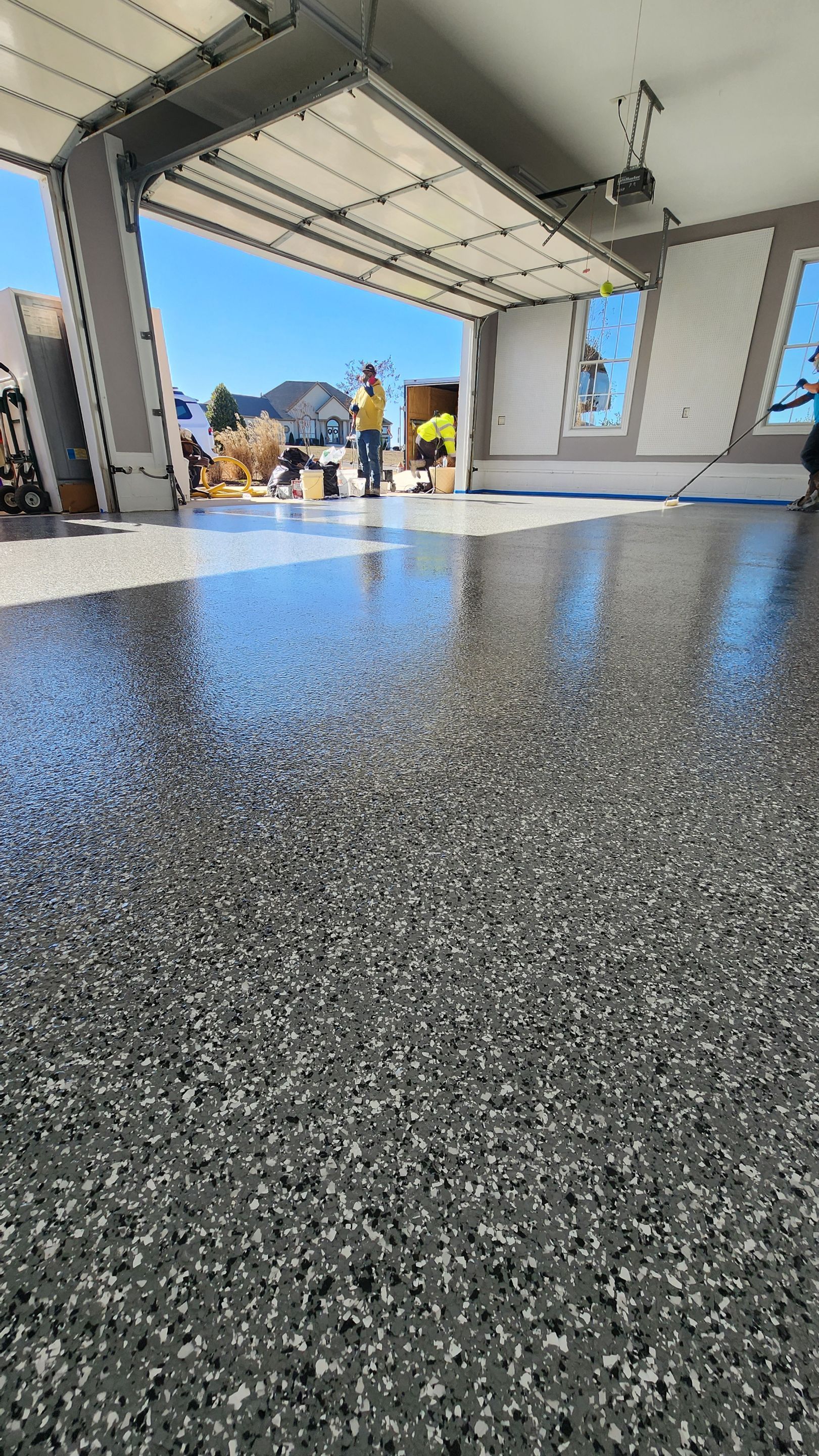 Garage transformation using Wombat flake by Opus Renovations 