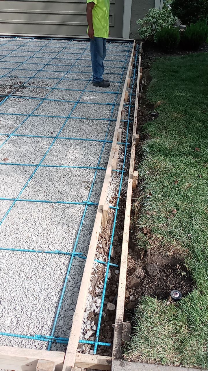 New Driveway and Sidewalk by LAND ESCAPES LLC