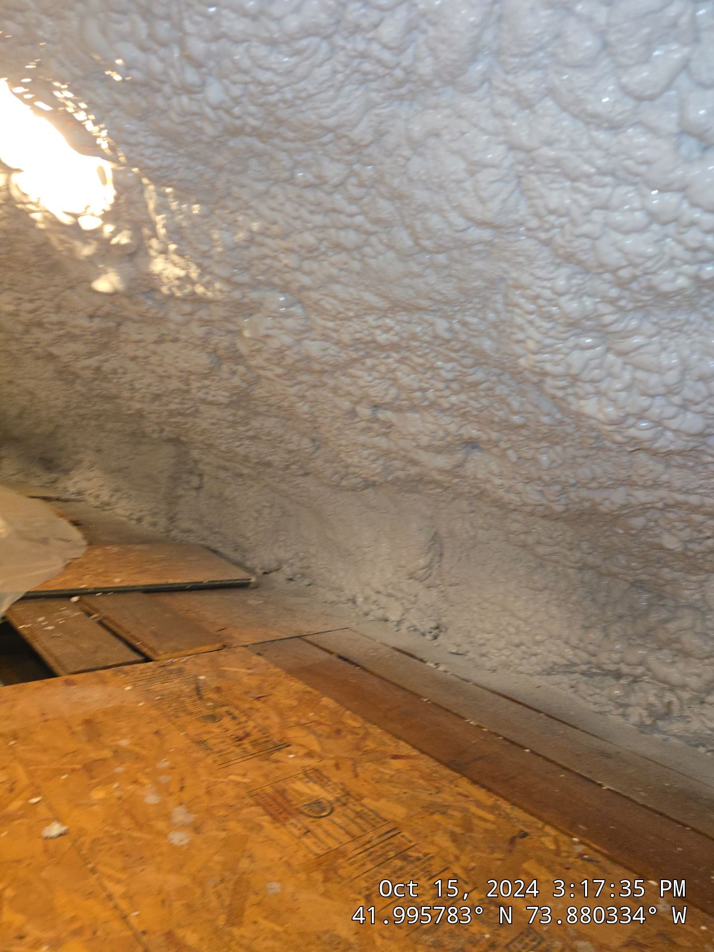 Attic Insulation using open cell spray foam by NYS Foam & Energy