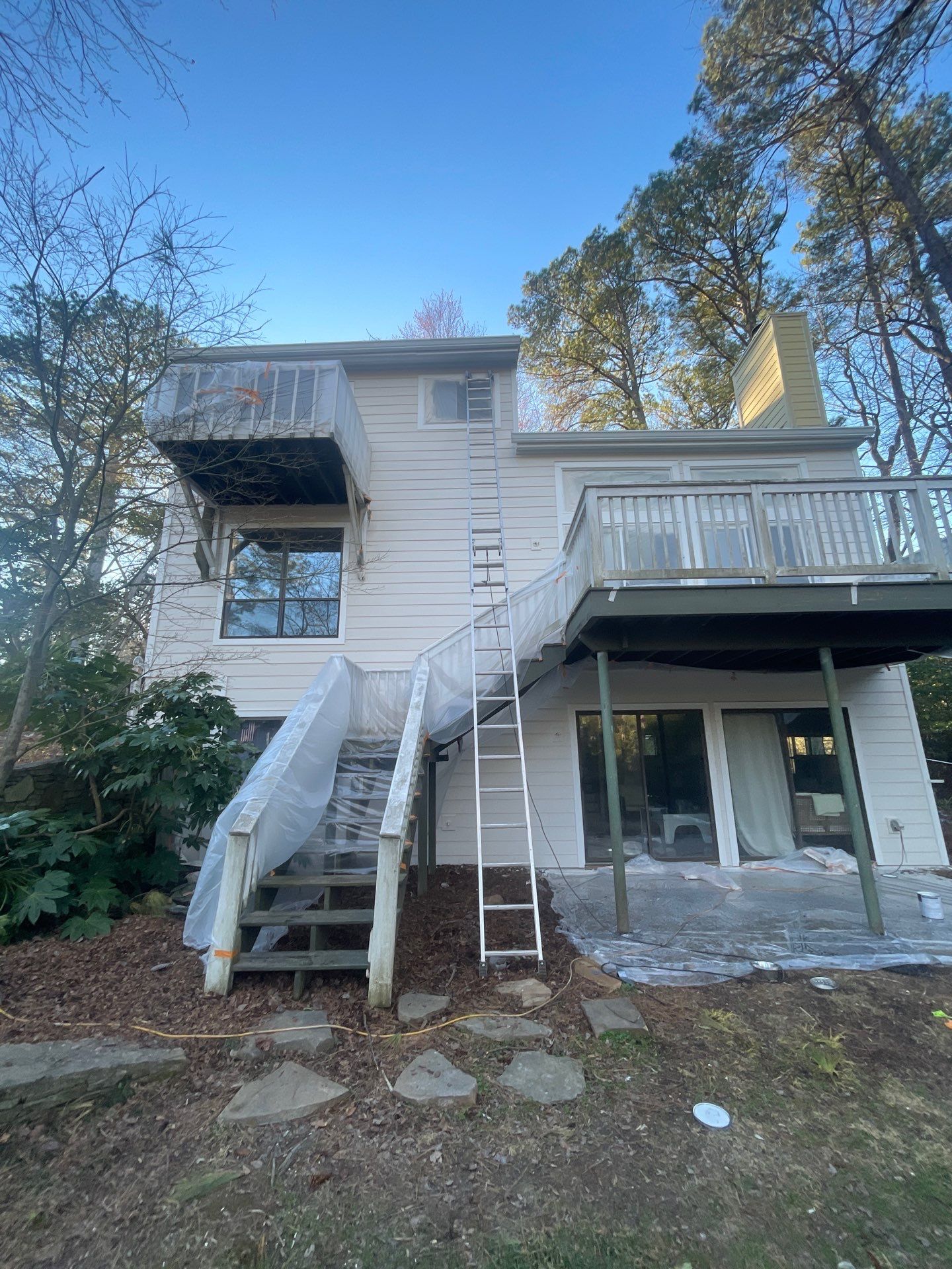 Exterior Painting with Accent Color and James Hardie Siding Installation in Marietta, GA by Nelson Exteriors