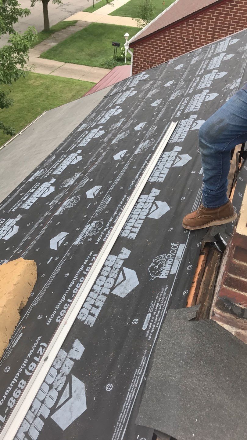 Residential Roof Replacement using Owens Corning Duration, Colonial Slate by Absolute Roofing and Construction