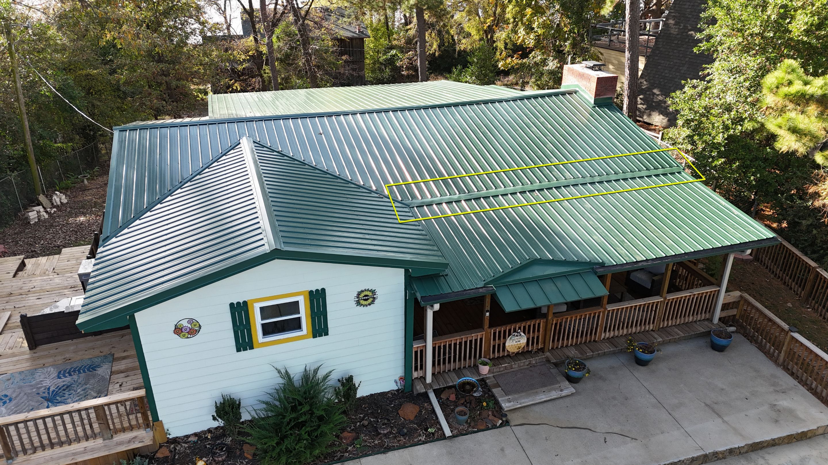 Residential Metal Roof Replacement using 26 Gauge Colored Panels by Hostetler Roofing
