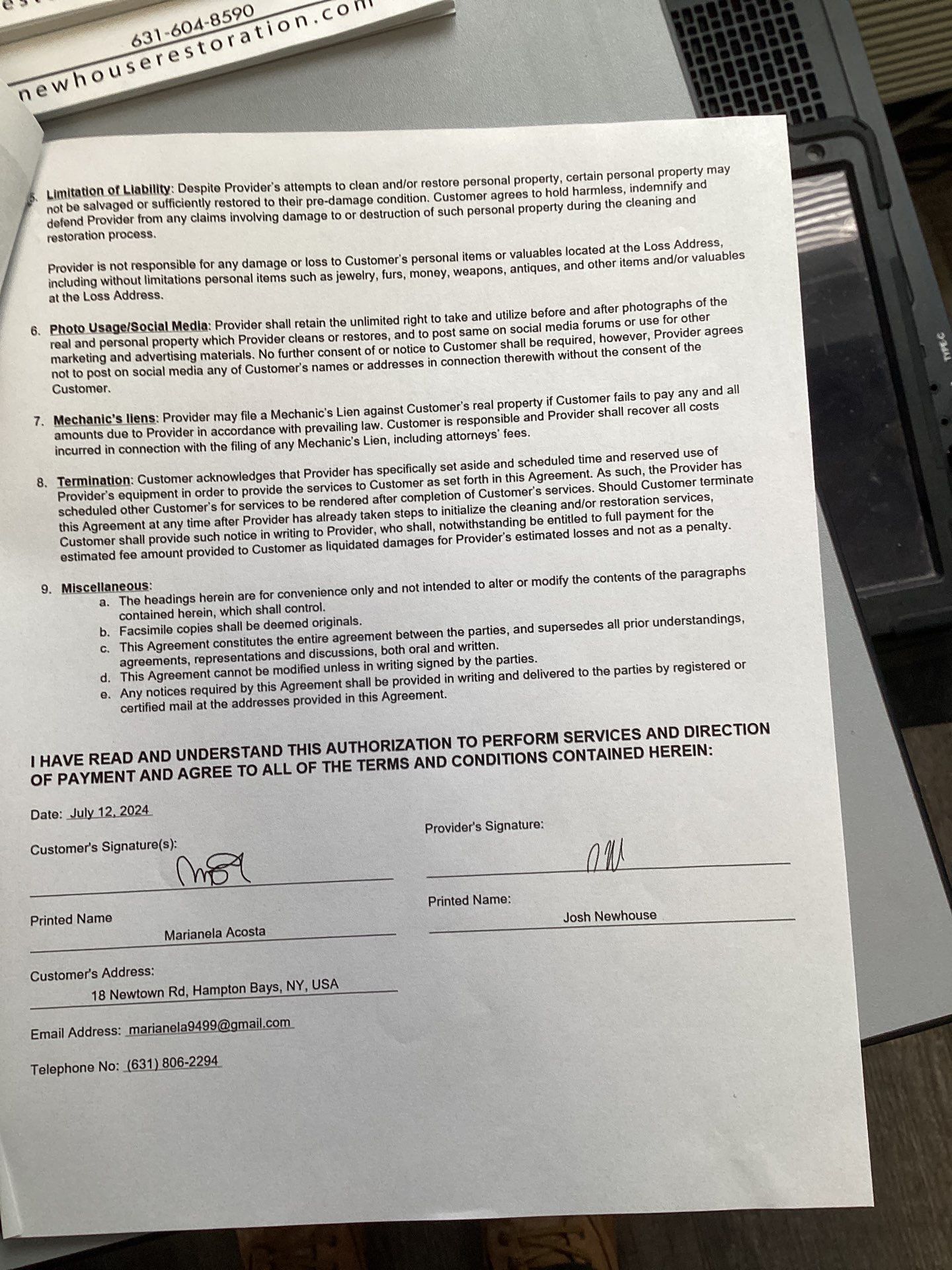 Water Damage by Newhouse Restoration