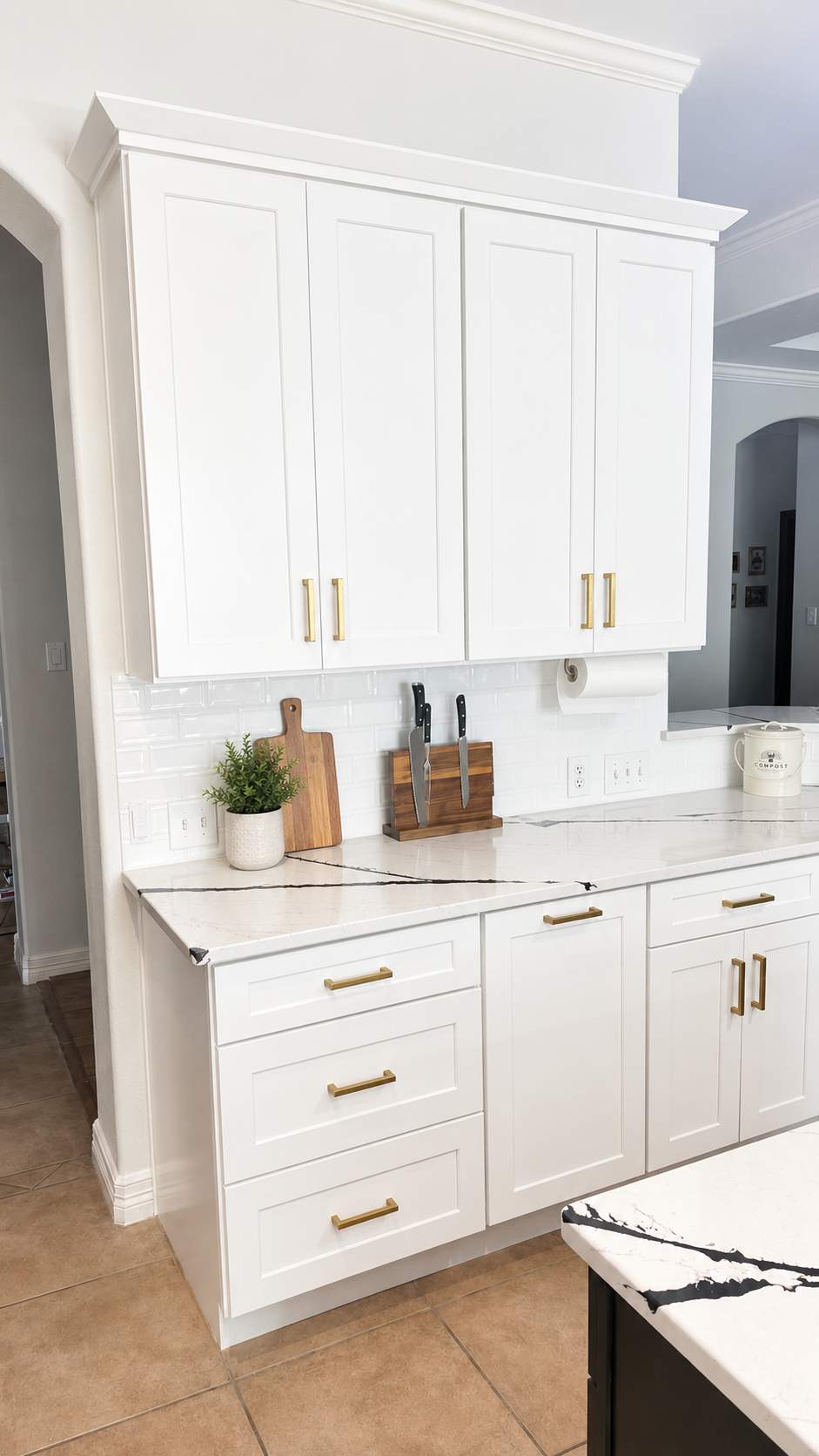 Stone Oak Kitchen Remodel | Modern Black & White Kitchen Transformation by Legacy Bath and Kitchen 
