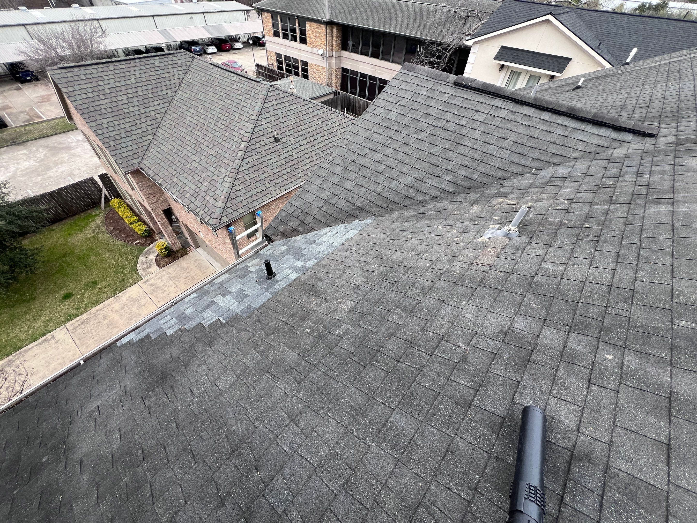 Hail Damage using Owen's Corning Duration (Lifetime) Shingles by Roof Repair Company
