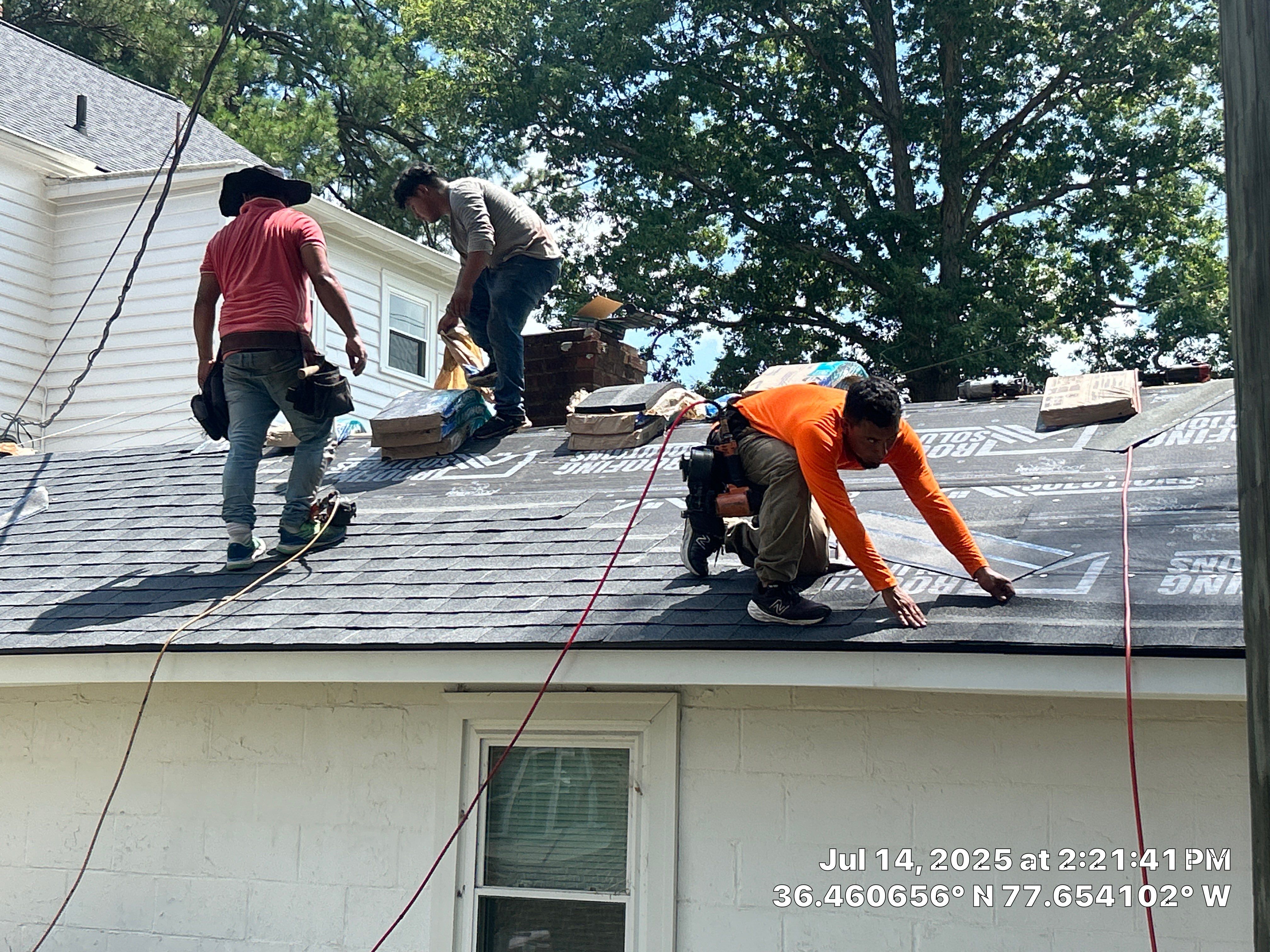 Project in Roanoke Rapids by Roofing Solutions