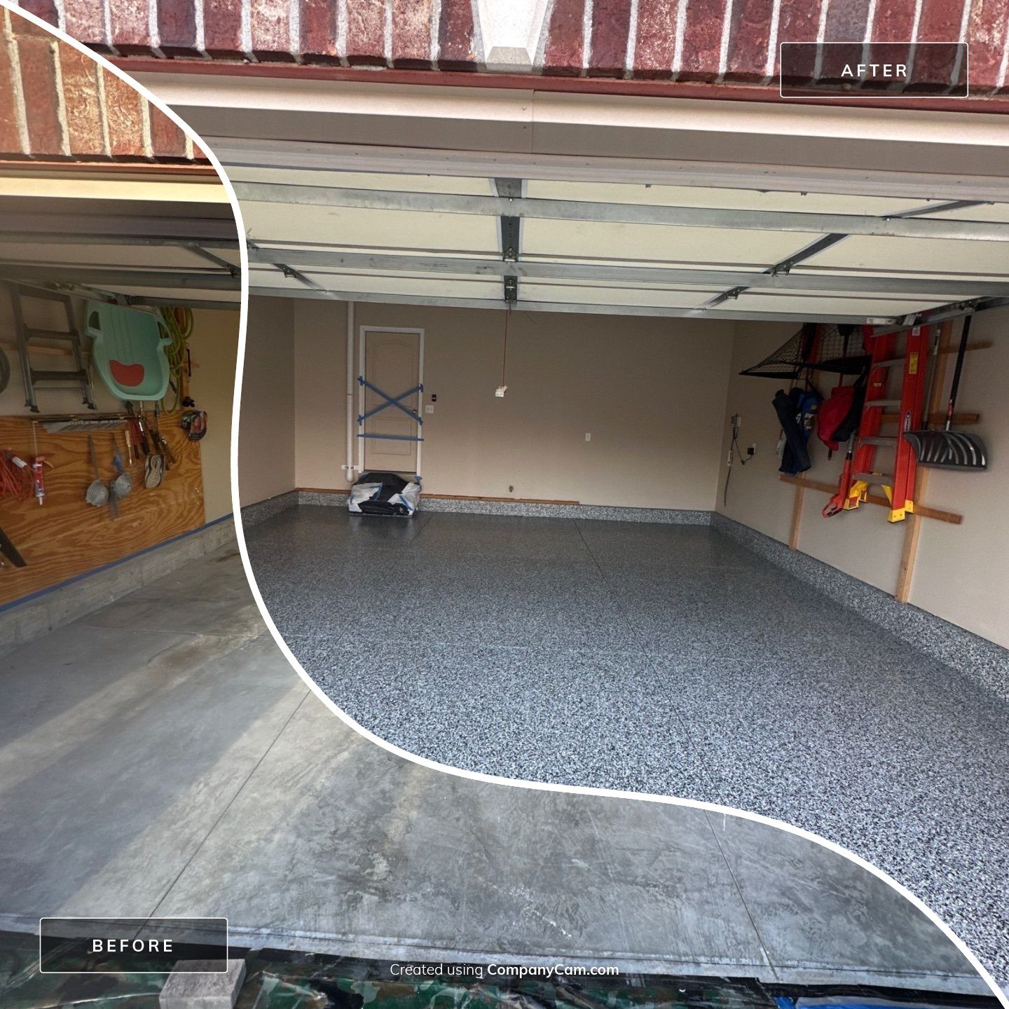 2 Stall Garage - Epoxy with Domino Flake