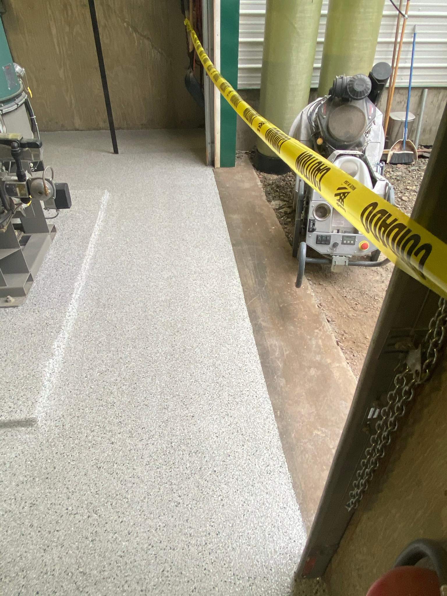 Commercial Floor Transformation using North Pole with Green by Croc Coatings, LLC