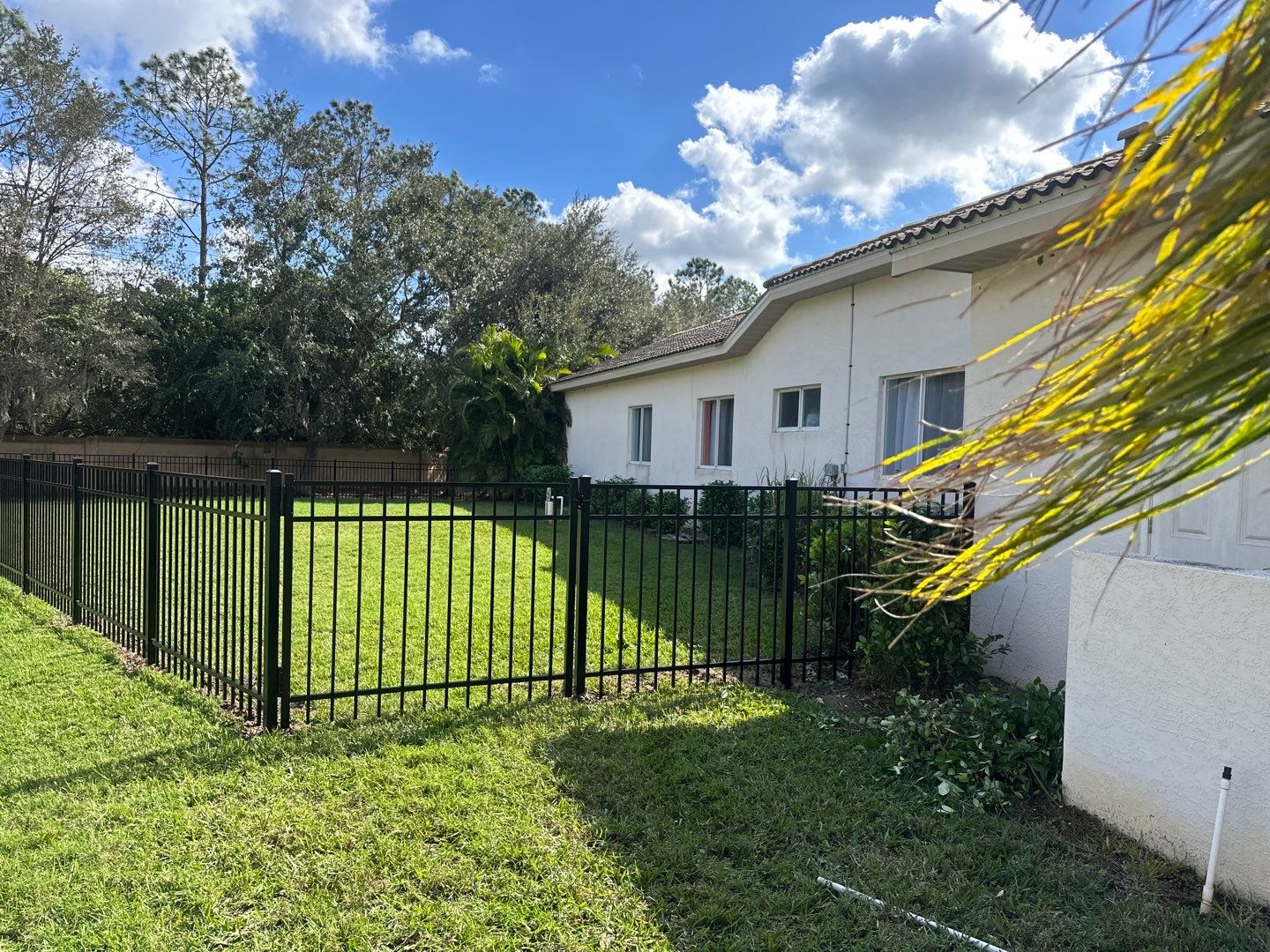 Aluminum Fence Installation using Black 3 Rail Aluminum Fence by Asap fence and gates, LLC