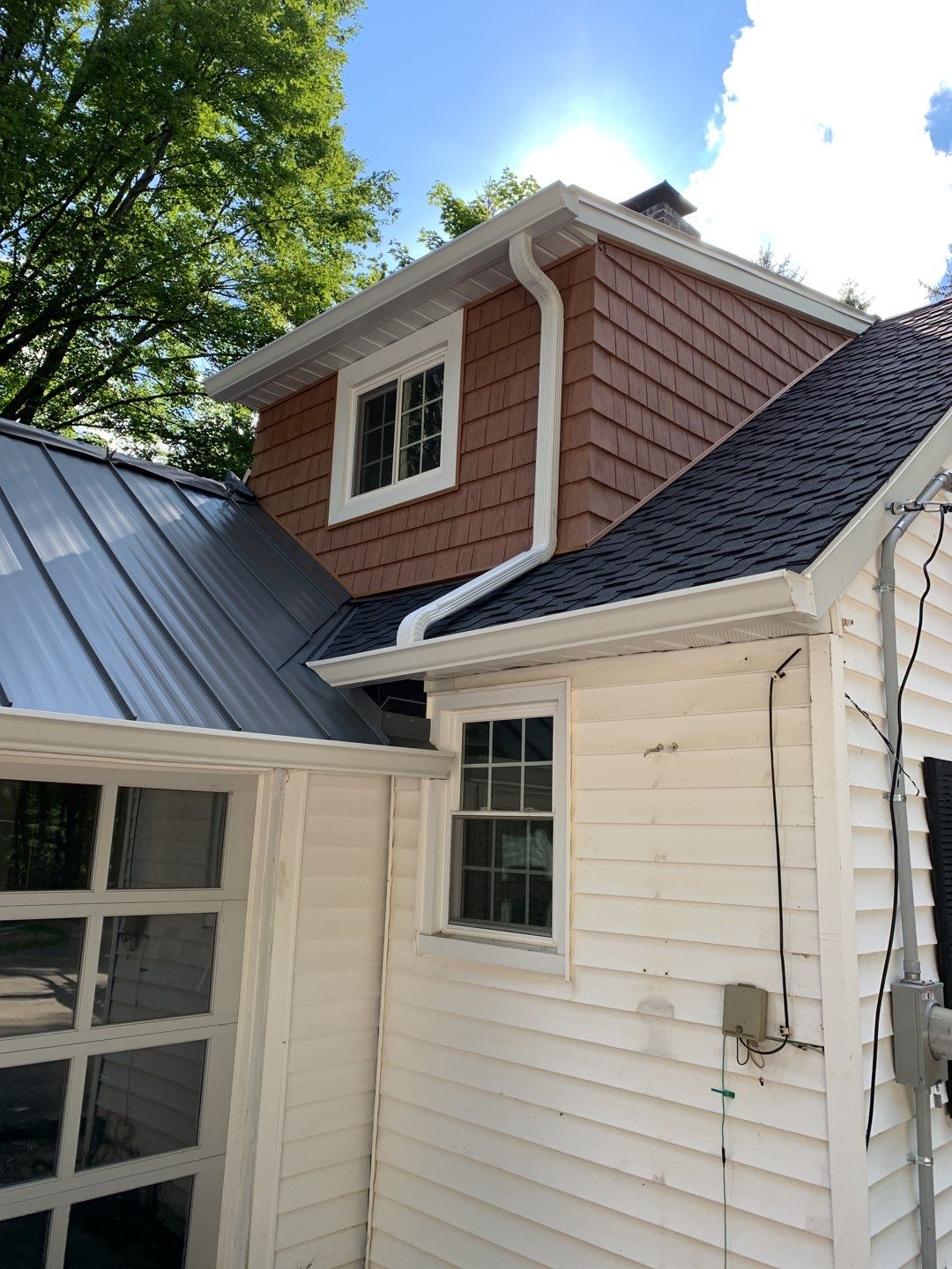 New CertainTeed Presidential Shake Roof with Standing Seam Accents by Runyon & Sons Roofing