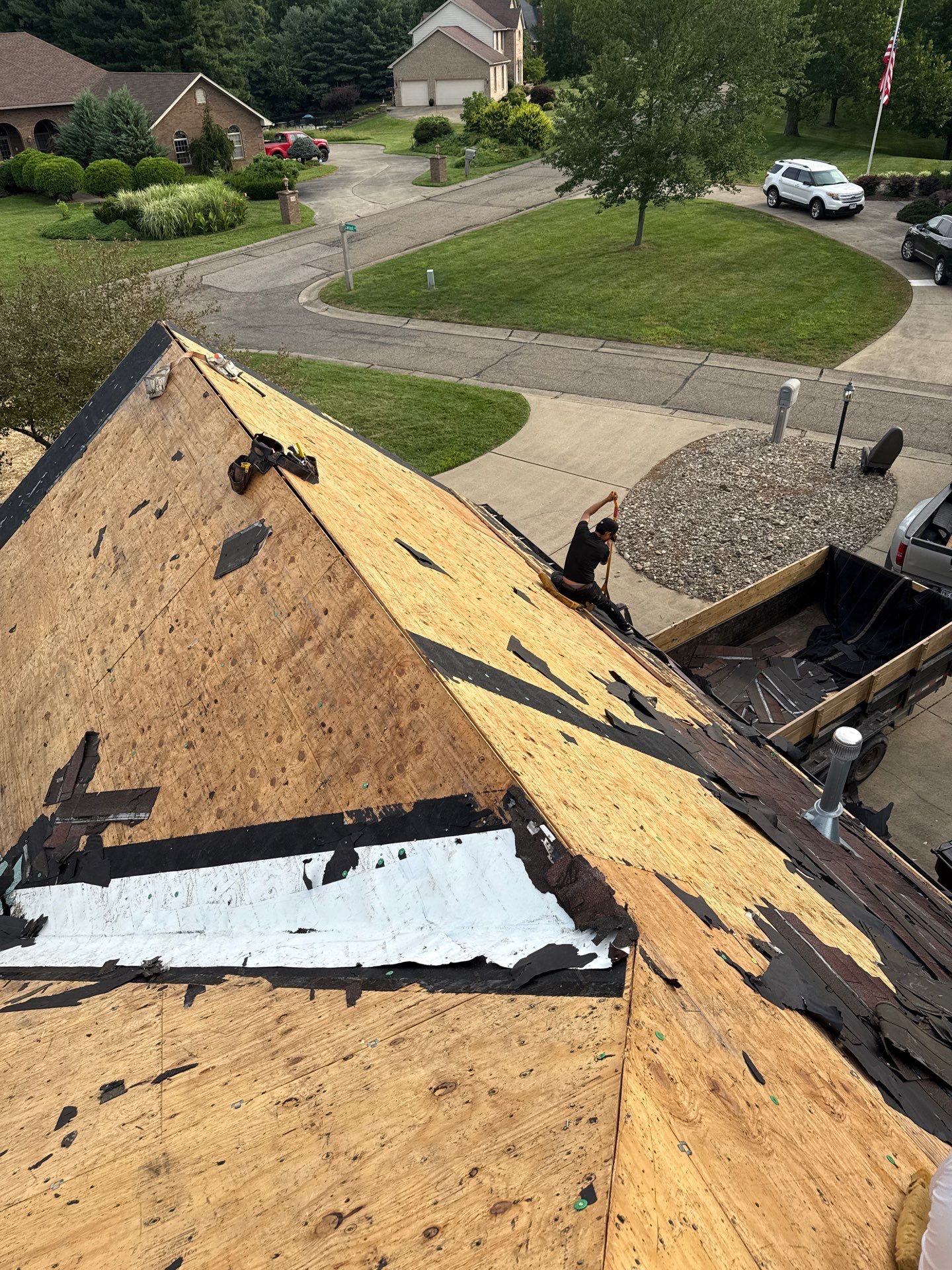 Residential Roofing Installation using GAF TImberline HDZ Hickory by Rainstoppers Roofing