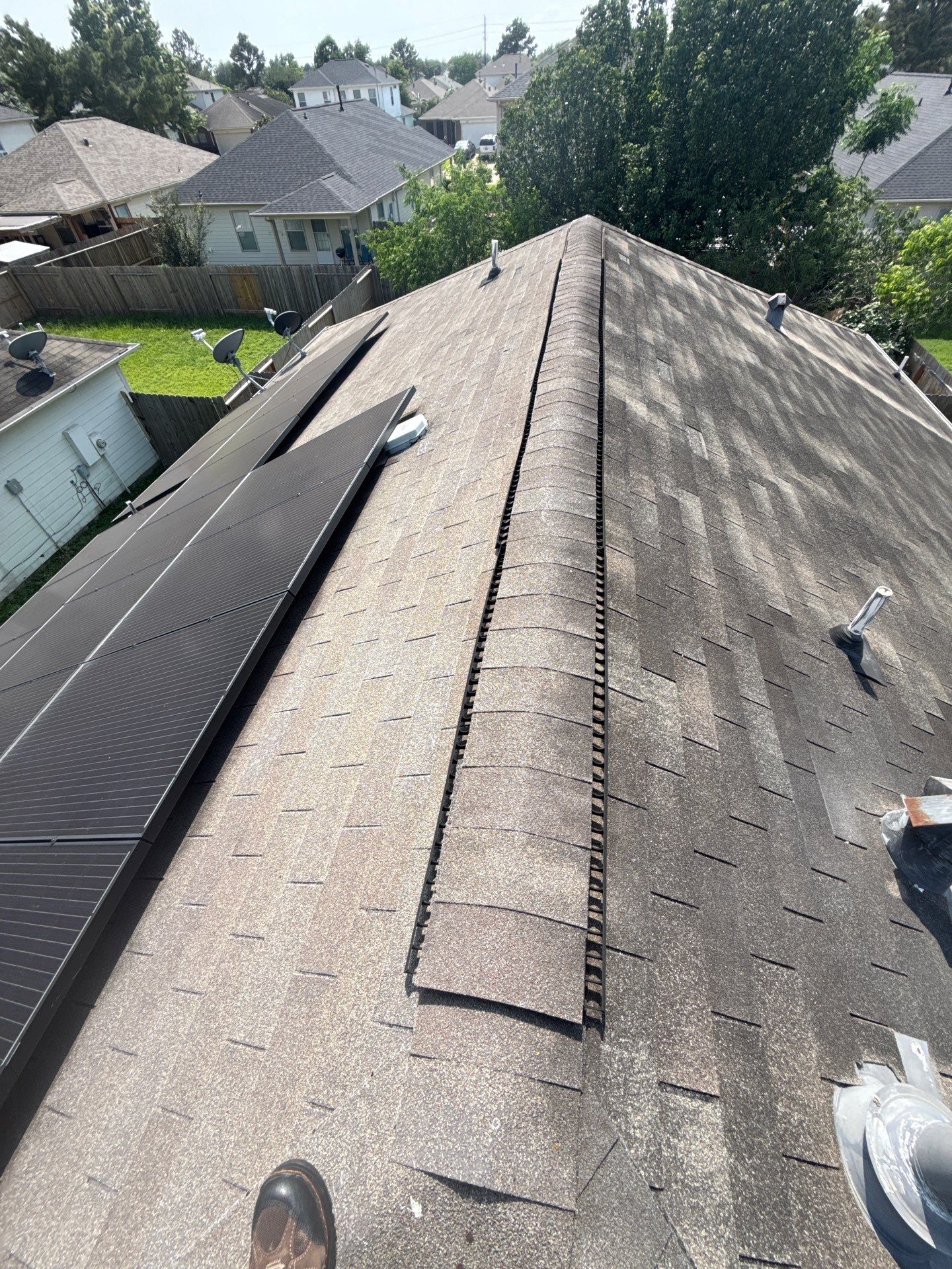 Roof Remplacement with Solar Panel by CAP Roofing and Construction LLC