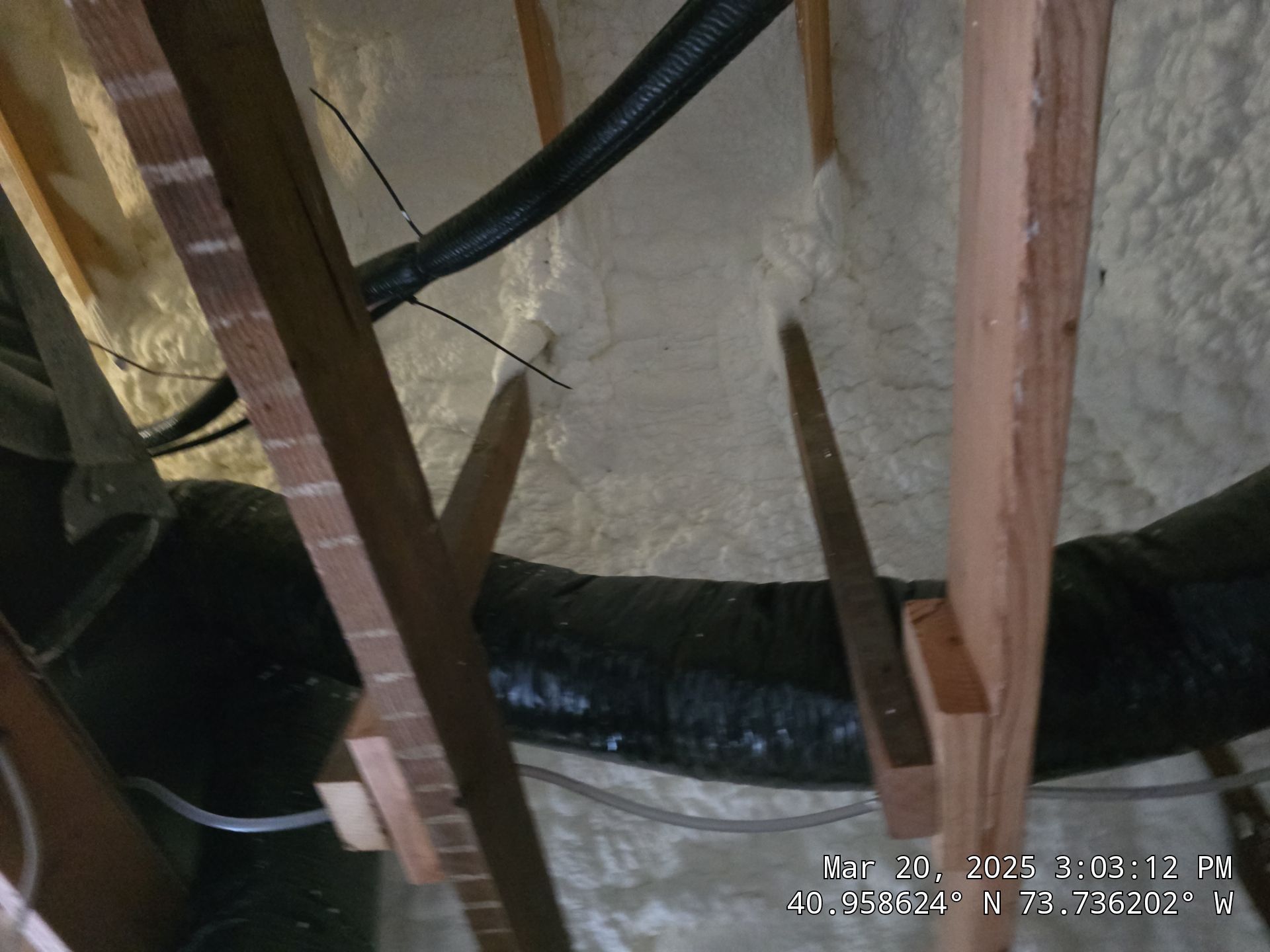 Attic Insulation using open cell spray foam by NYS Foam & Energy
