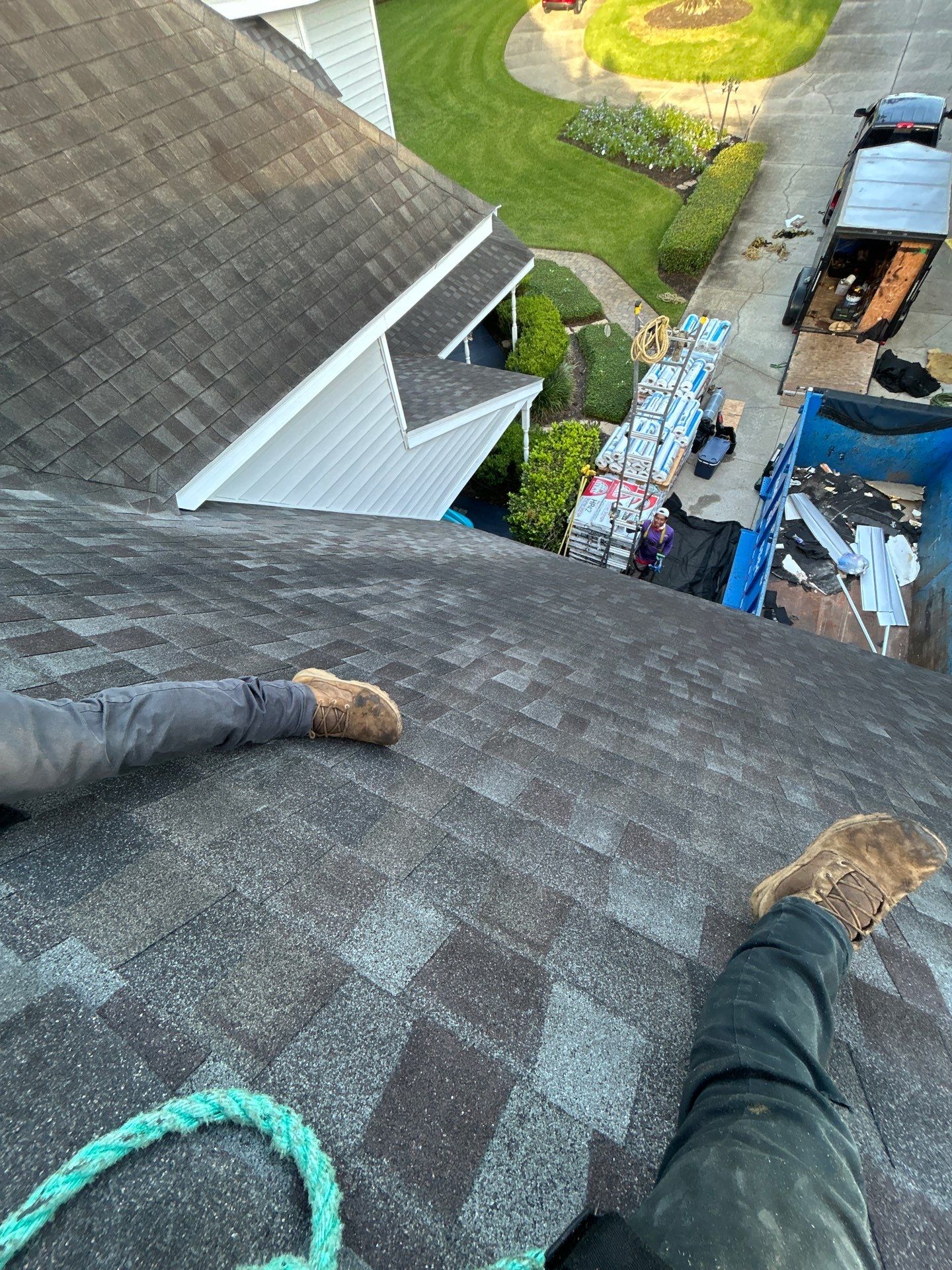 Residential Roofing Installation with Black Shadow Shingles in Clermont by Pinnacle Roofing Group