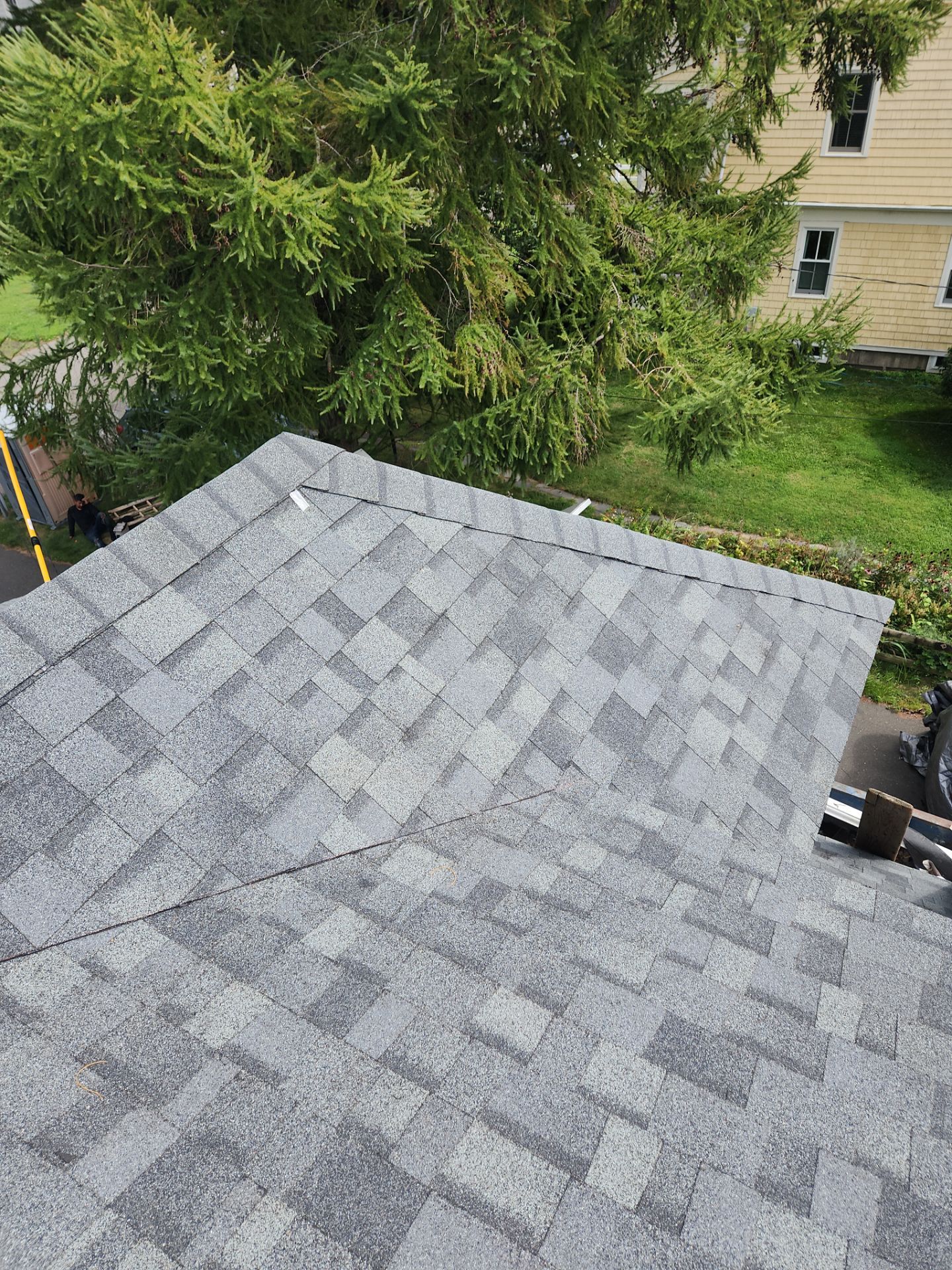 Residential Roofing Installation using Owens Corning TruDefinition Duration - Estate Gray & Flagstone Cedar Impressions by A Plus Exterior