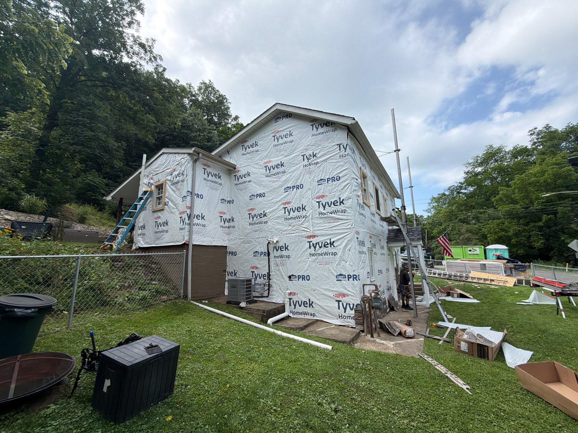 Jefferson Hills Vertical Board and Batten Siding and TandoStone Renovation by Ideal Siding Pittsburgh