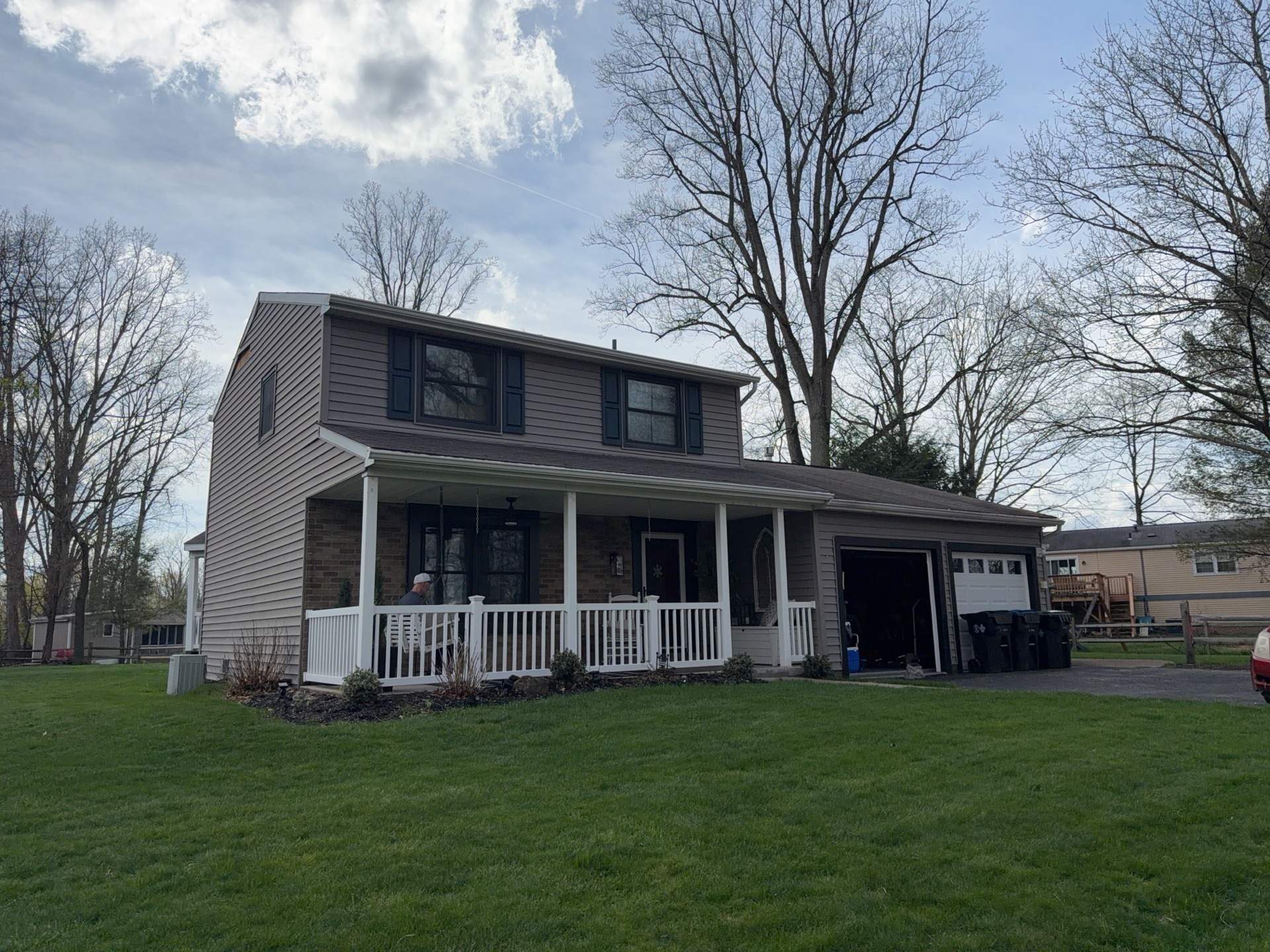 Vinyl Siding to James Hardie Arctic White with Midnight Black Trim by Ideal Siding Pittsburgh