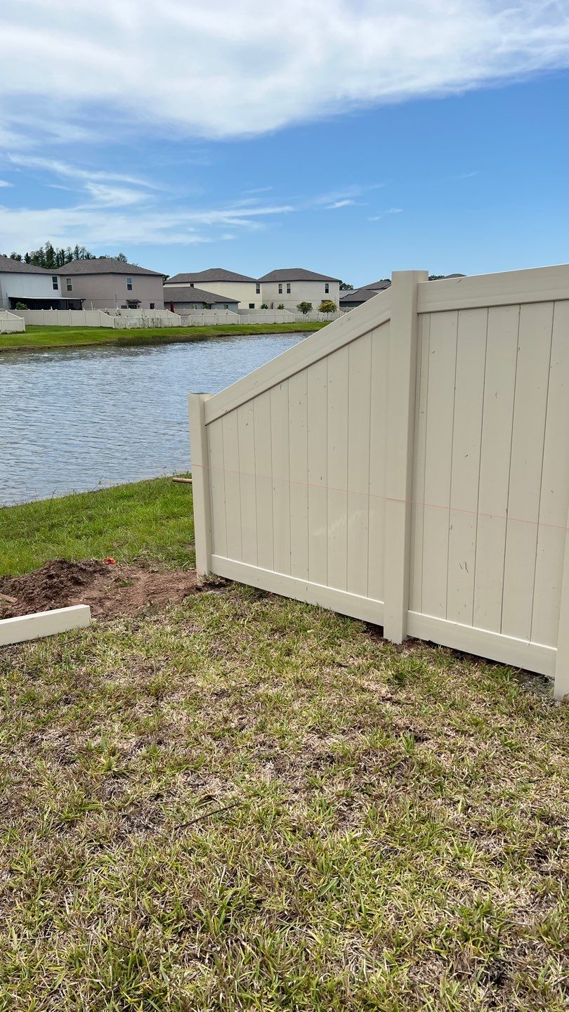 Sun City Center, FL 6ft. Tall Tan Vinyl Privacy Fence by Asap fence and gates, LLC