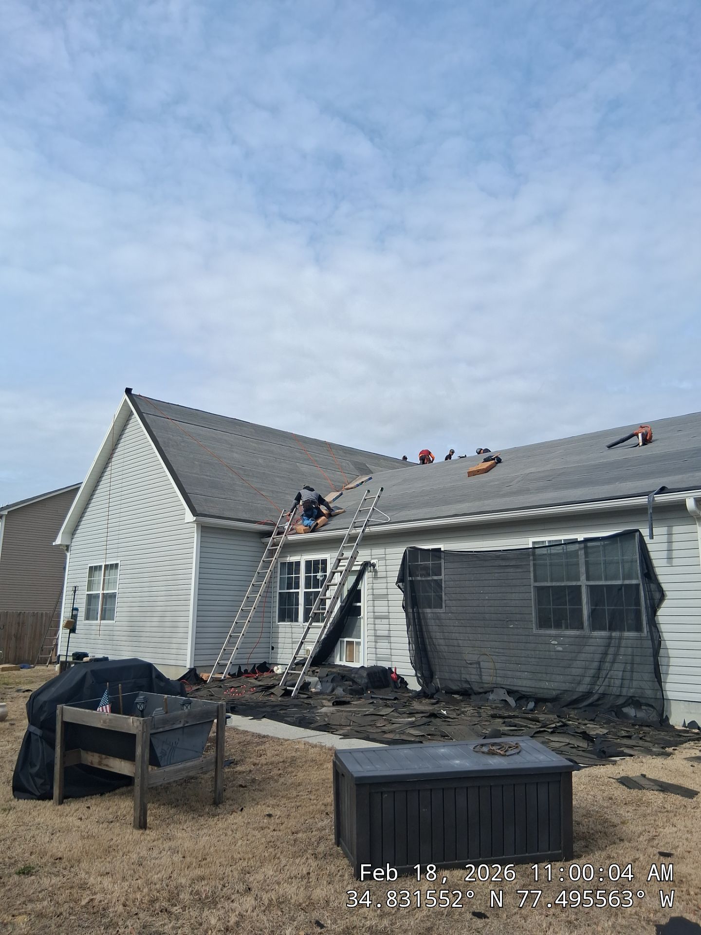 FORTIFIED Roof Installation in Jacksonville NC | CertainTeed Landmark AR Charcoal Black Shingles by RGR Construction and Roofing, LLC