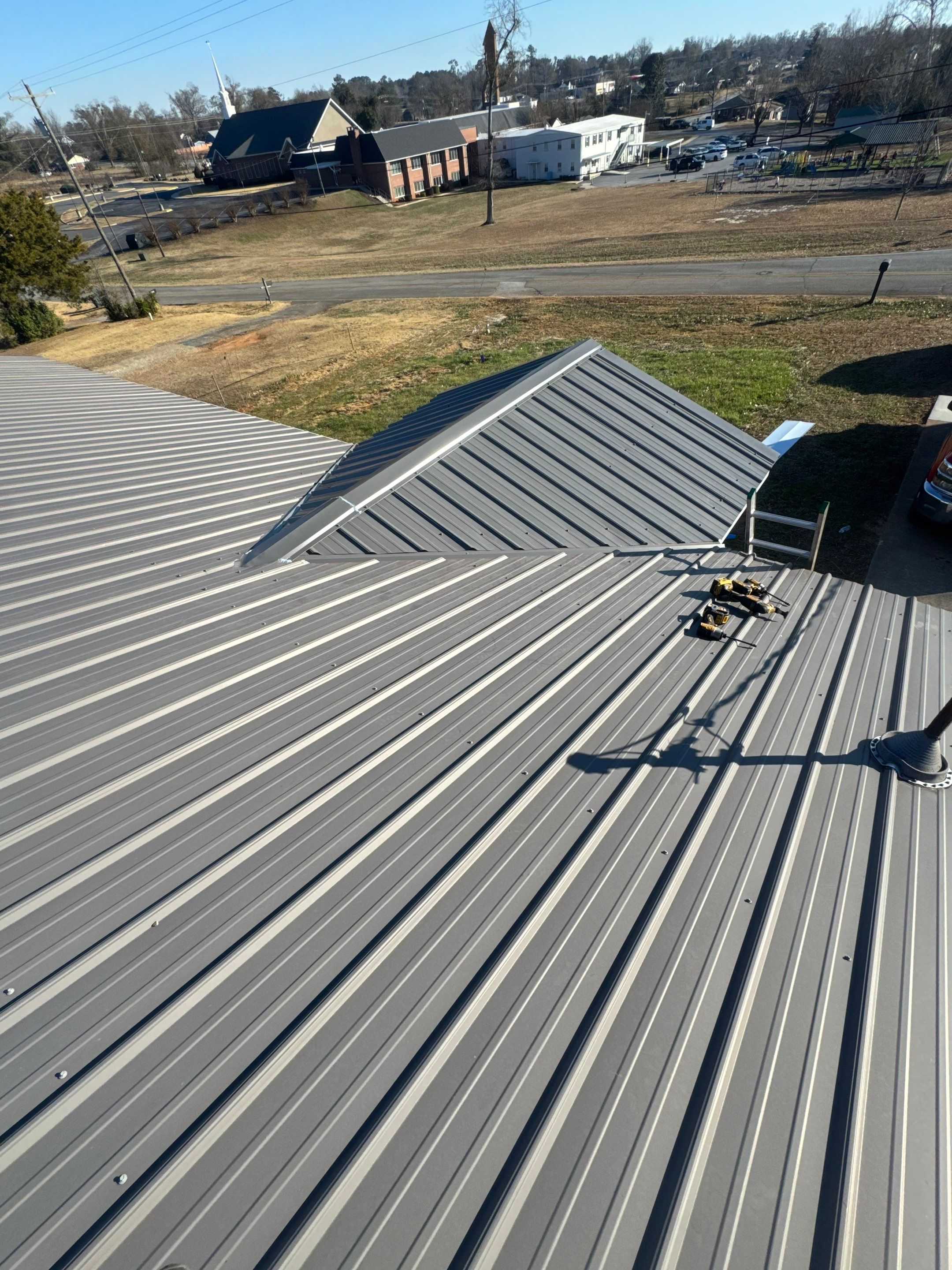 Residential Roofing Repair using Metal Charcoal Tuff Rib