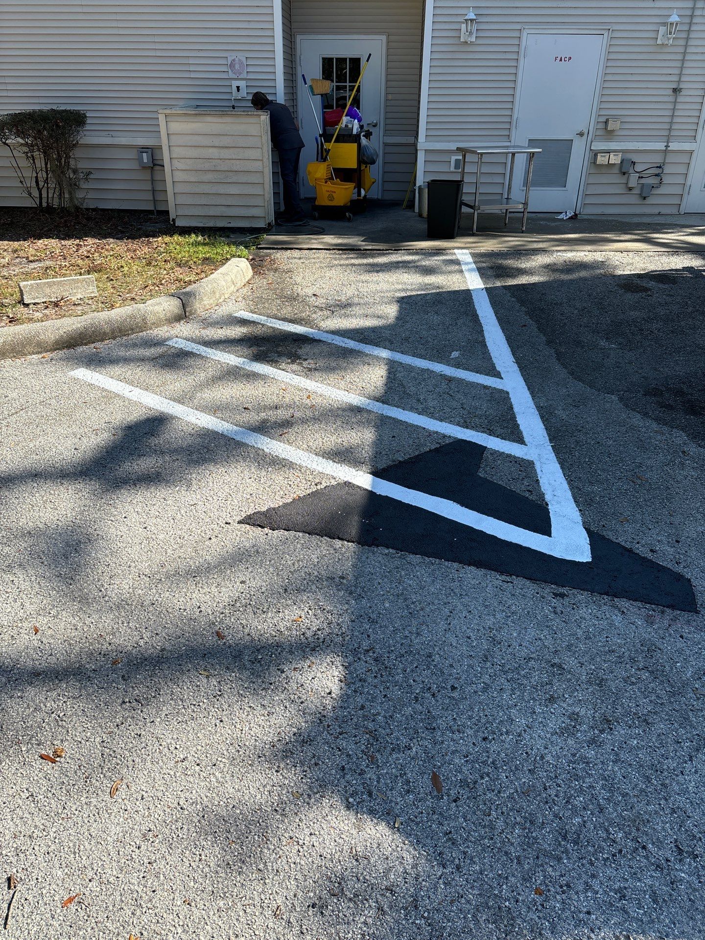 Pothole Repair and Striping at Compass Rose by Everline Coatings & Services - Southwest FL