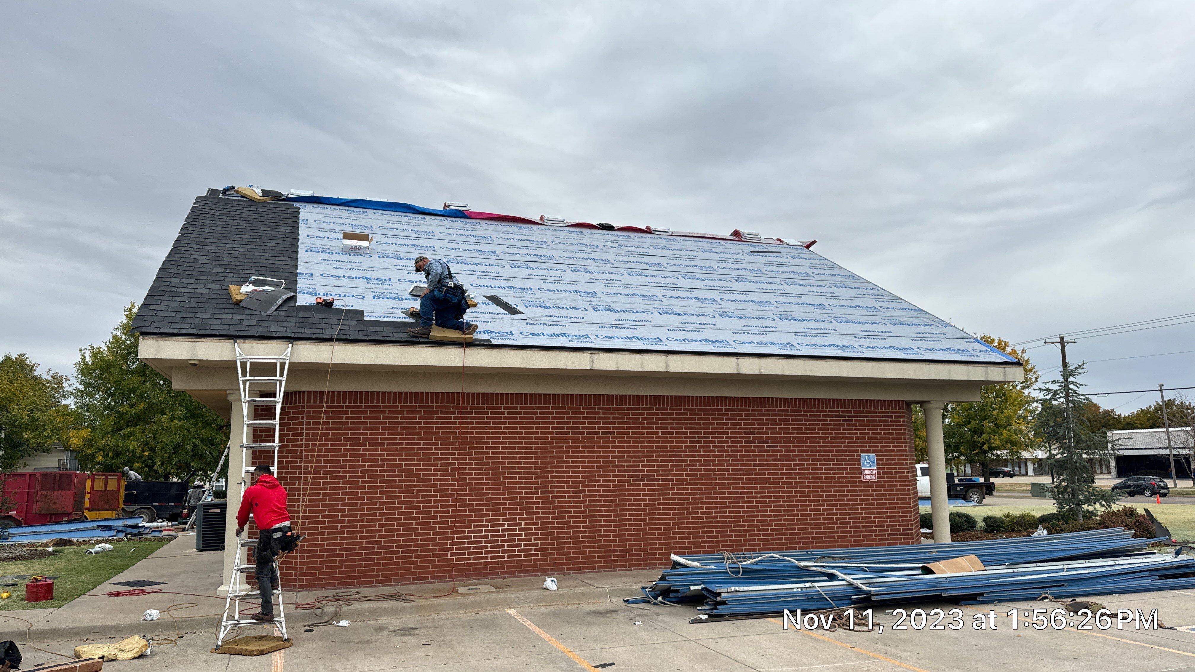 Commercial Roofing Installation using Certainteed Belmont IR by Castillo Roofing