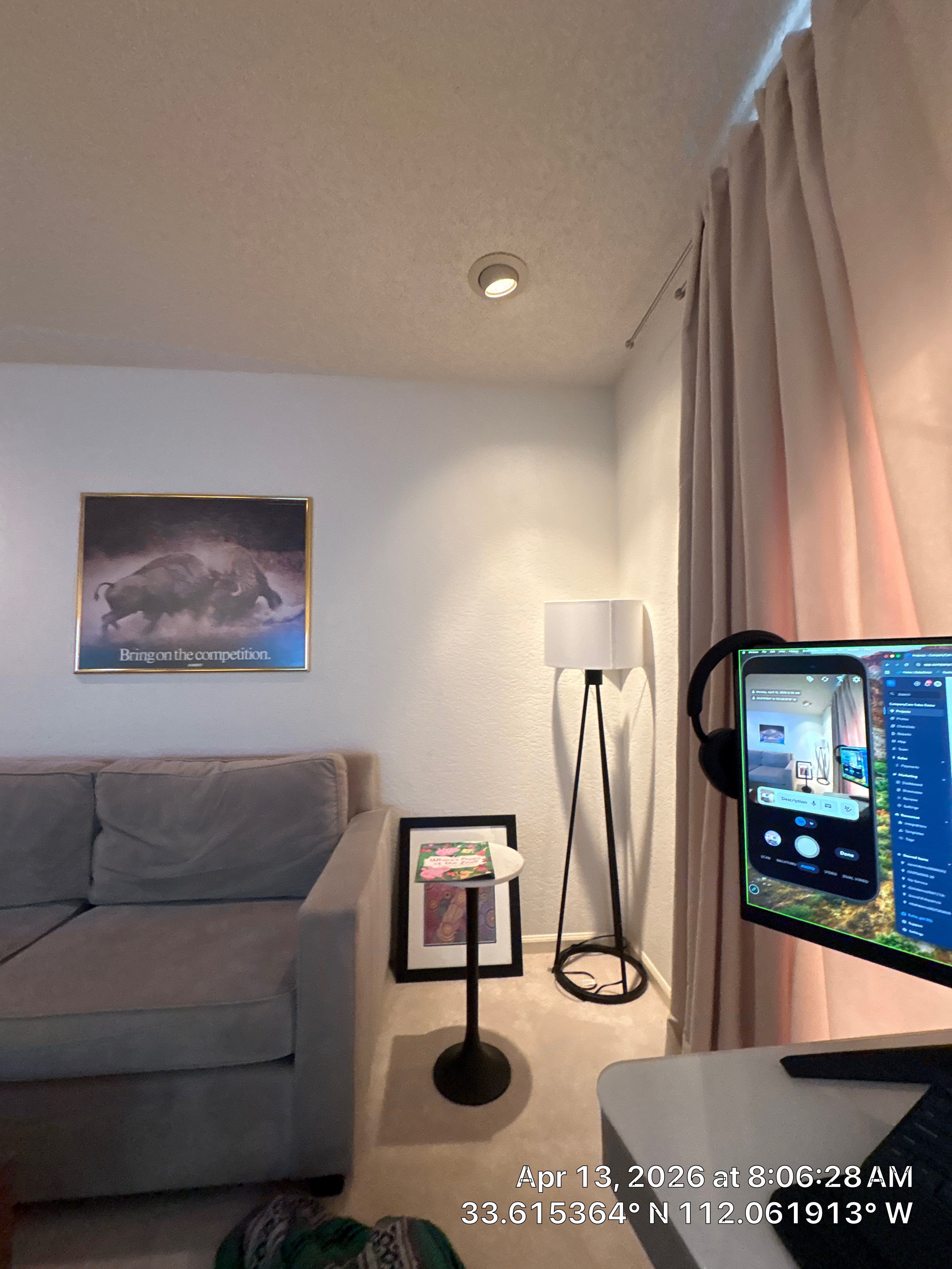 Phoenix Home Office Setup with Custom AV Wall Mounting by CompanyCam Sales Demo
