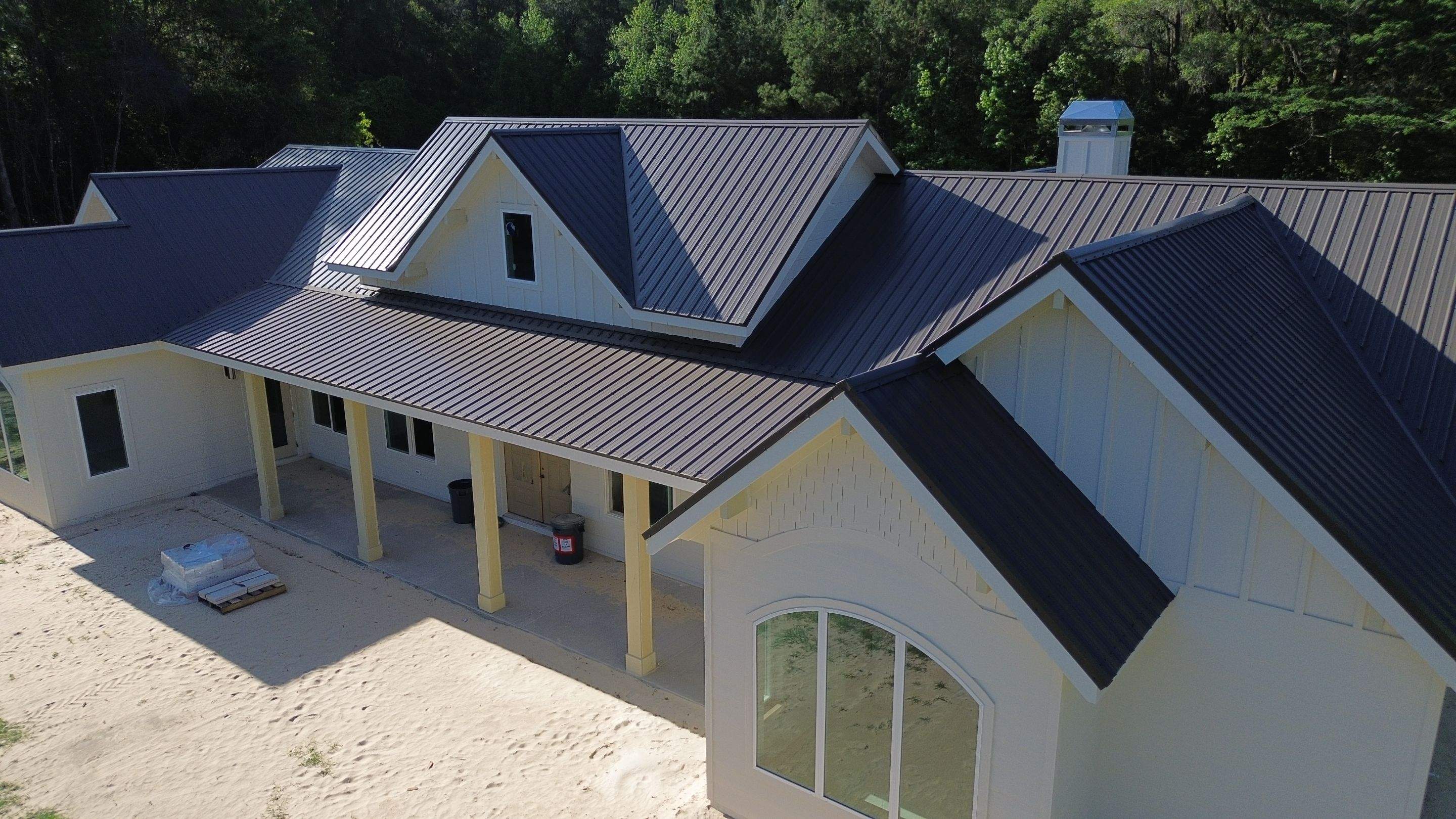 Metal Roof on New Construction in Gainesville, FL by Brehm Roofing