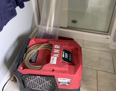 Water Damage Dryout in Bathroom Ceiling