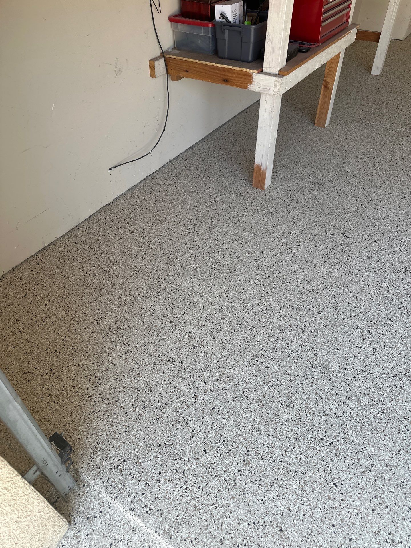 Garage Floor Concrete Coating with Simiron Flake in Nipomo by MGP Coatings
