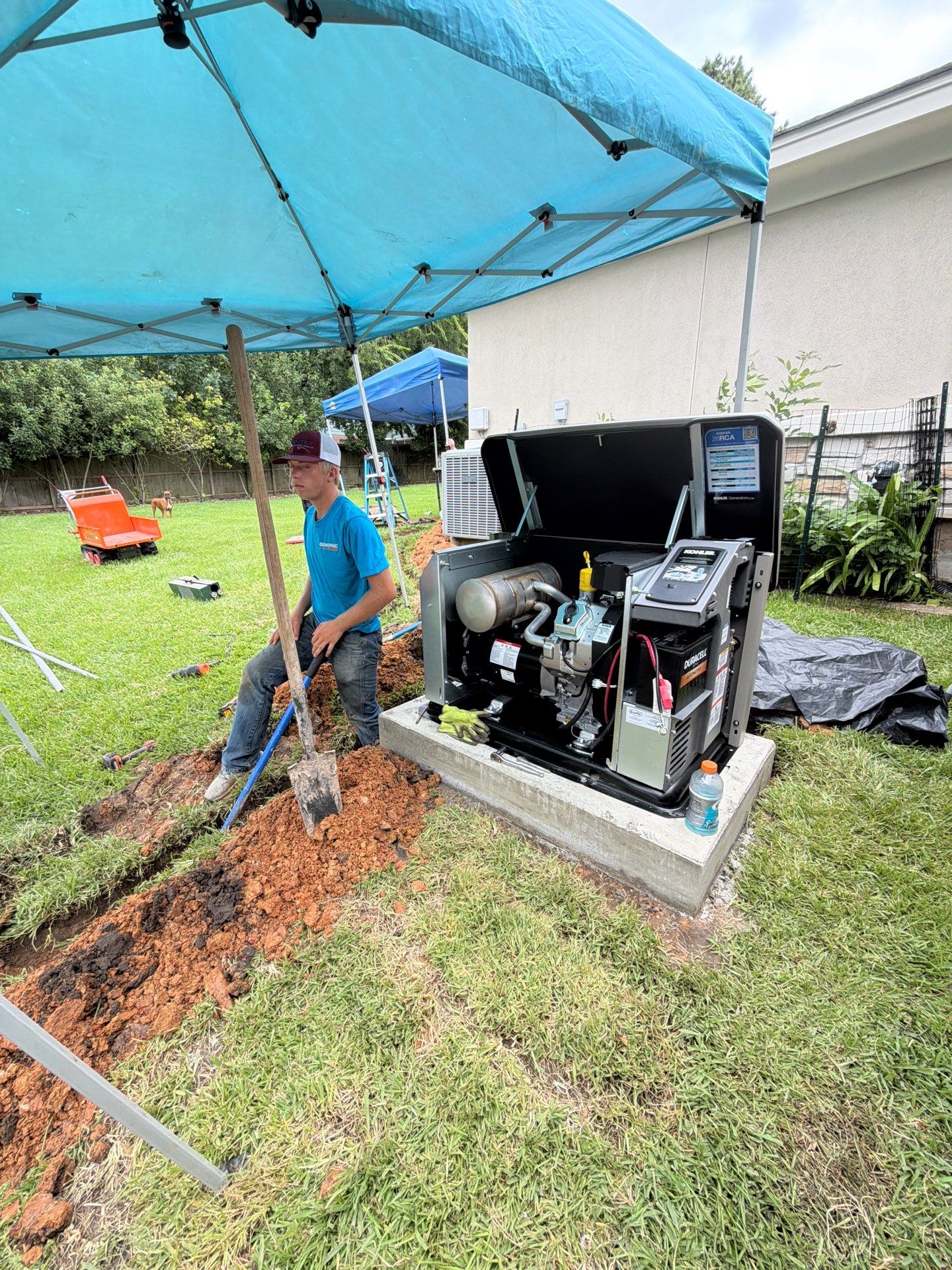 Kohler Home Standby Generator and Propane Tank Installation in Montgomery, Texas by GenTex Elite Services