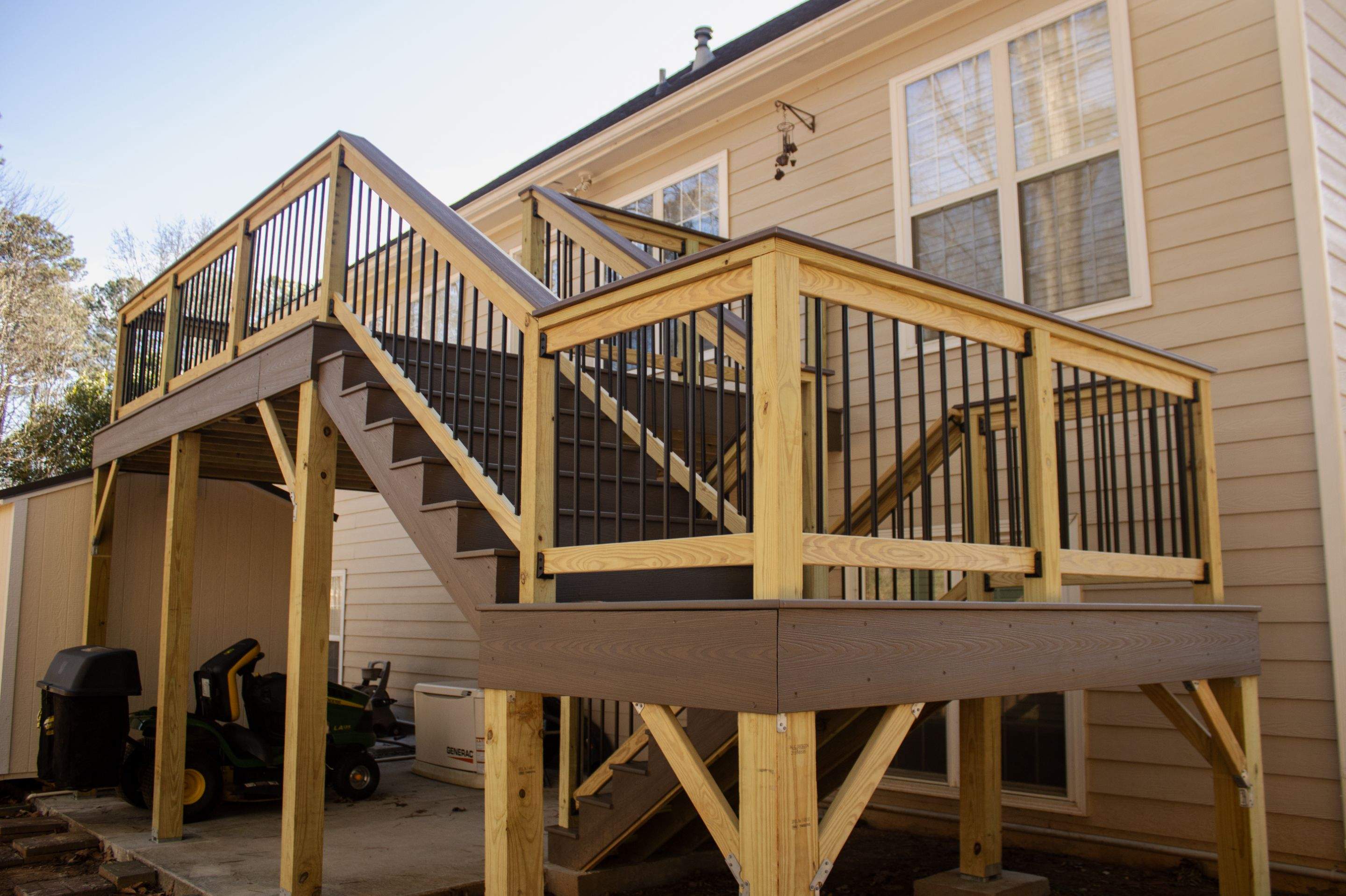 Deck Build using Deckorators Venture Series Decking in the Sandbar Color by Nelson Exteriors