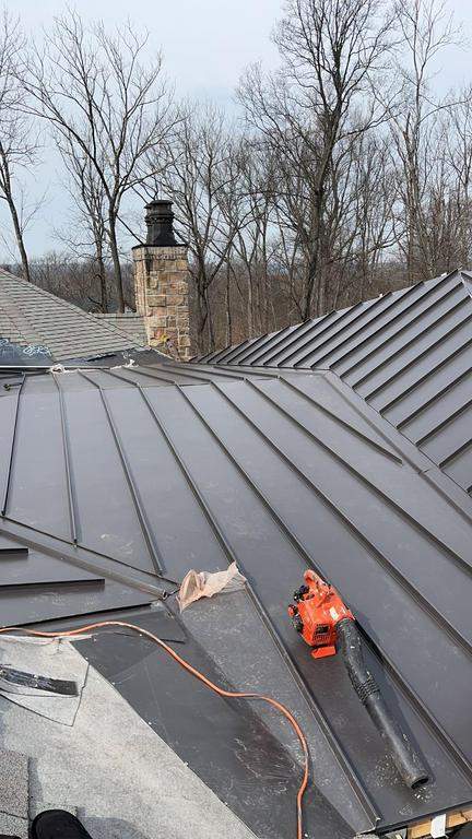 Standing Seam Metal Roof using Aluminum 032GA - Color Dark Bronze by CMNG LLC