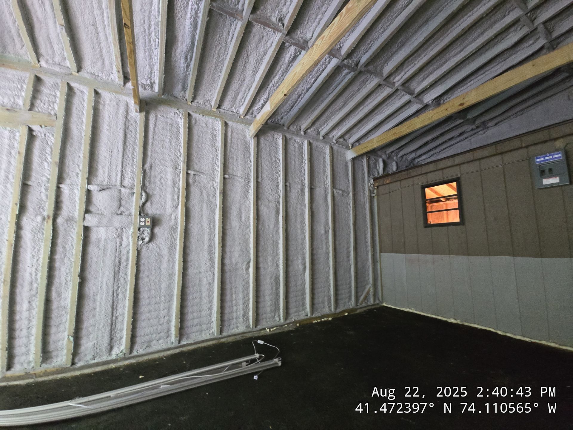 Exterior Walls using Closed Cell Spray Foam by NYS Foam & Energy