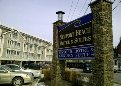 Commercial Gutters Installed on the Newport Beach Hotel and Suites-Newport, RI
