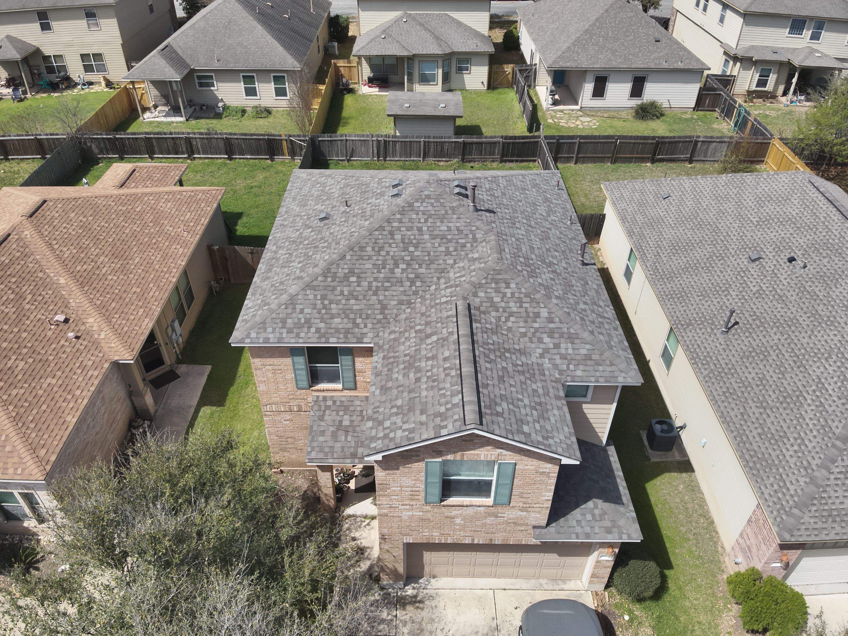 Residential Roof Replacement using Owens Corning - Duration - Driftwood by Action Exteriors Austin