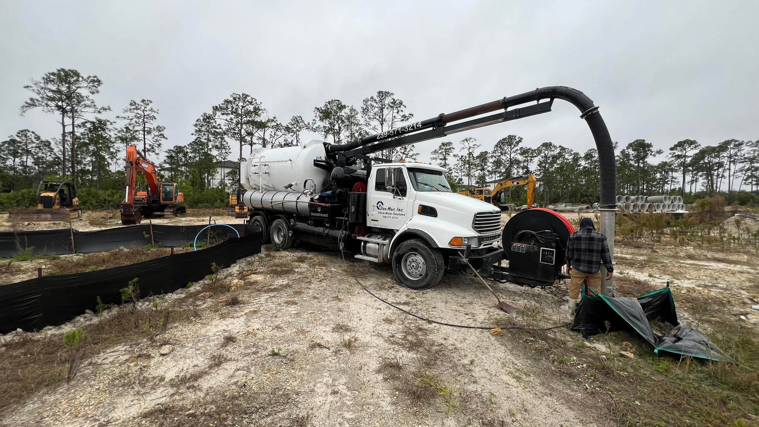 New Residential Construction Community Sewer System Cleaning by APS Power & Water