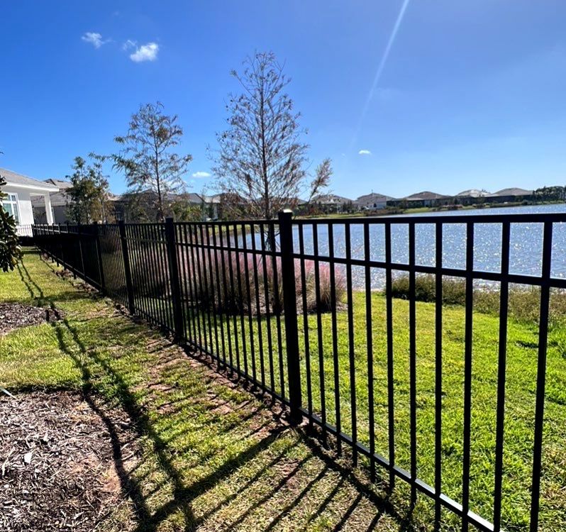 Aluminum Fence Installation using Black 3 Rail Aluminum Fence by Asap fence and gates, LLC