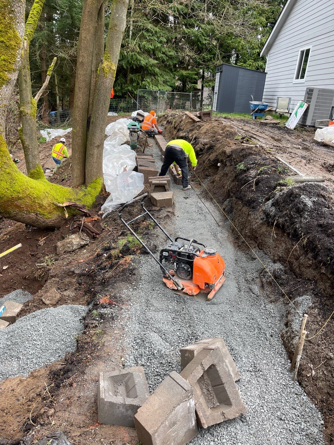 Retaining Wall and Backyard Renovation | Everett  by Jireh Asphalt & Concrete Inc 