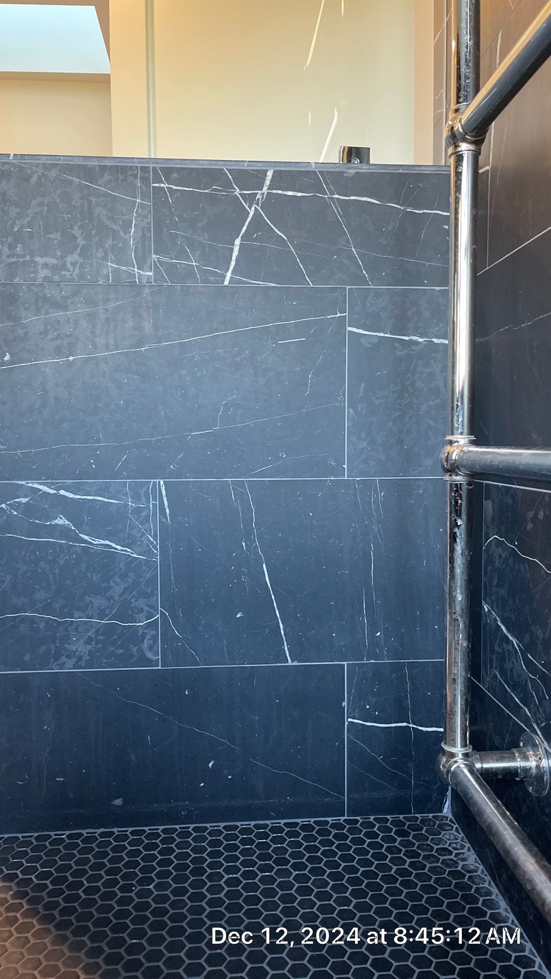 Marble shower restoration by The Beautiful Stone Company