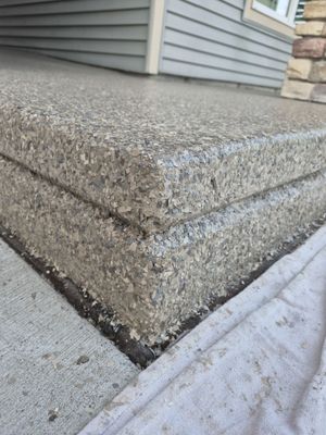 Front Porch Entryway Transformation With Trail Mix Flake Finish