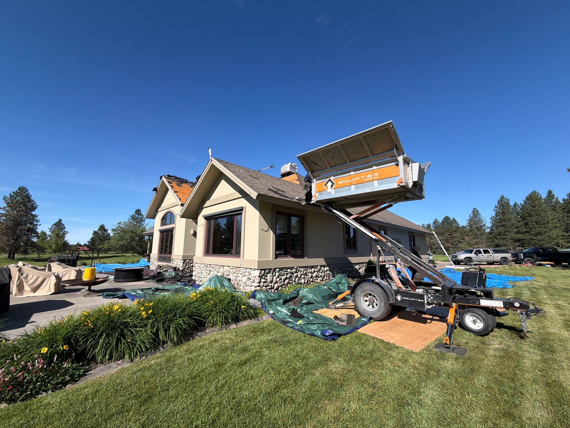 Roof Replacement using GAF Timberline HDZ - Midnight Mesa  by Montana Roofing Solutions