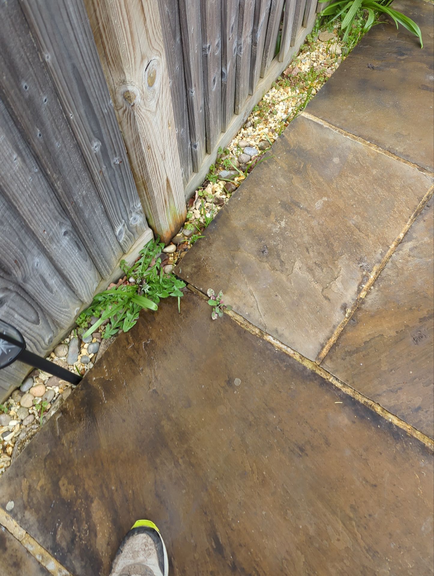 Patio Area Spring Clean using Mosmatic Flat Surface Cleaner by Ges Exterior Cleaning ltd