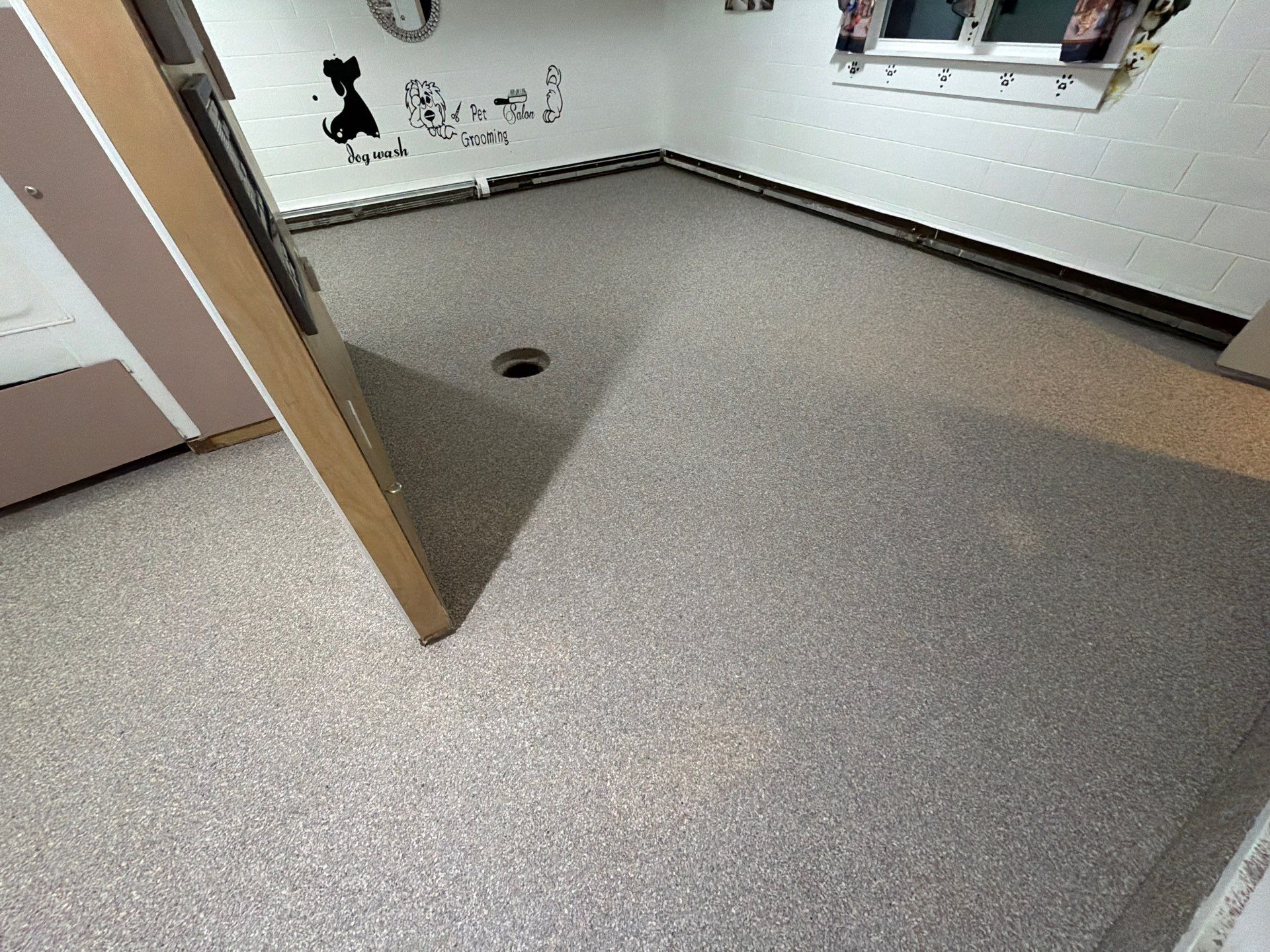 Durable Epoxy Flake Floor for Dog Grooming Studio – Norton Shores, MI by Gordon Painting