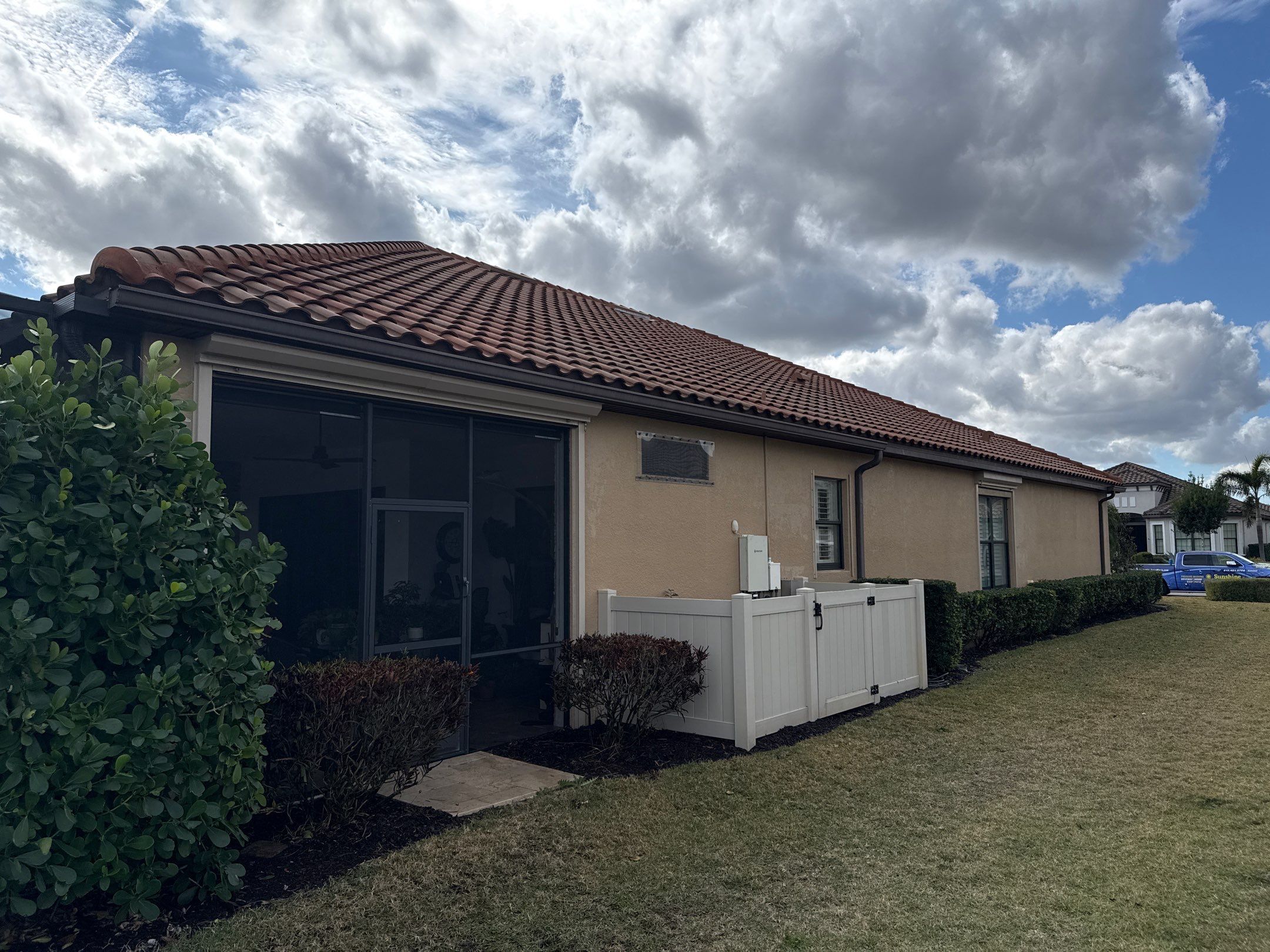 Barrel Tile Roof Cleaning in Esplanade Golf & Country Club – Lakewood Ranch, FL by Sunshine AquaWash