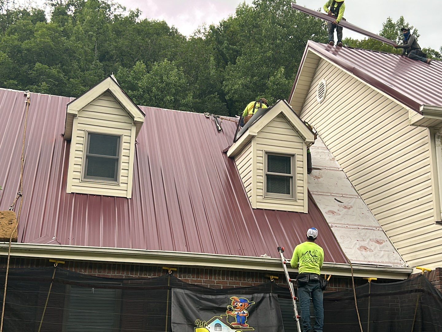 Residential Roofing Installation using Metal by Mr. Roofer