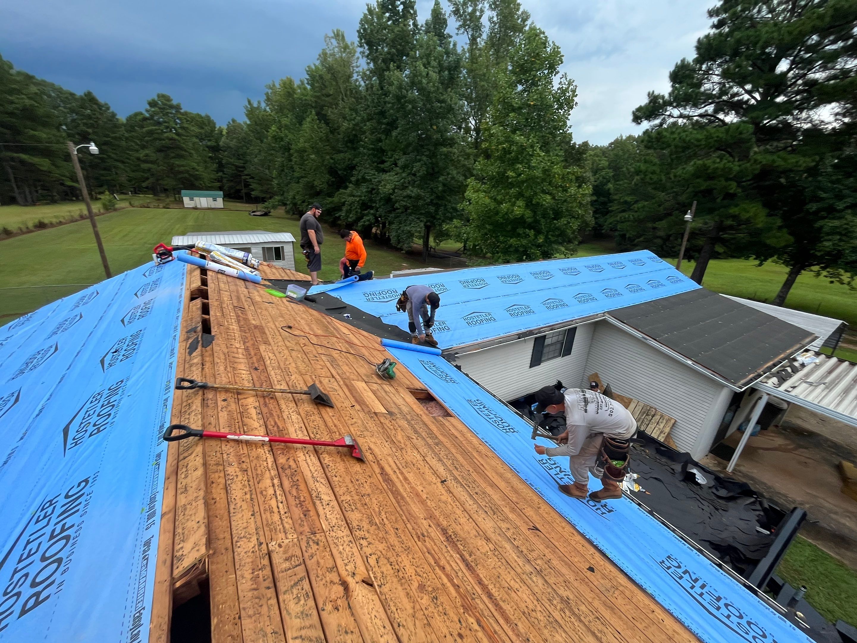 Residential Shingle Reroof using CertainTeed XT25: Moire Black by Hostetler Roofing