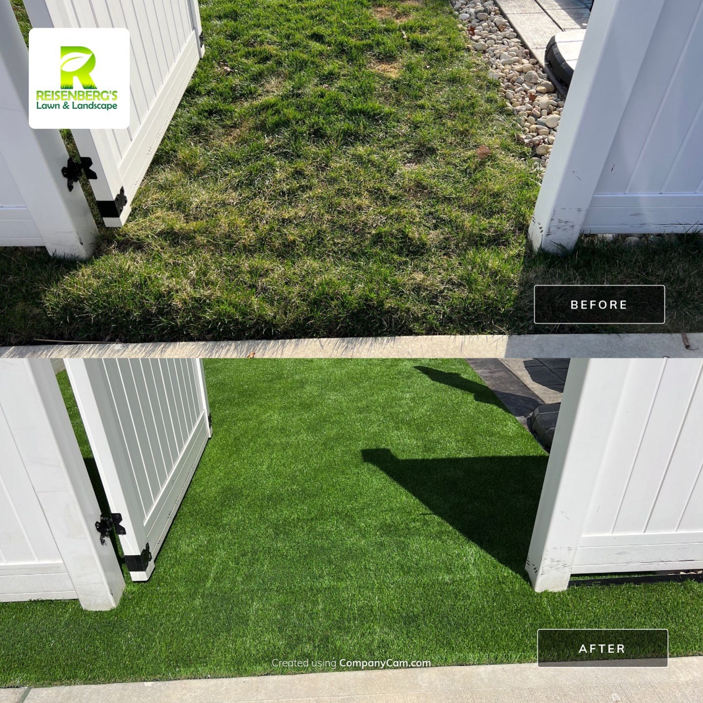 Synthetic Turf Installation using Pet Champ Synthetic Turf by Reisenberg’s Lawn & Landscape, LLC