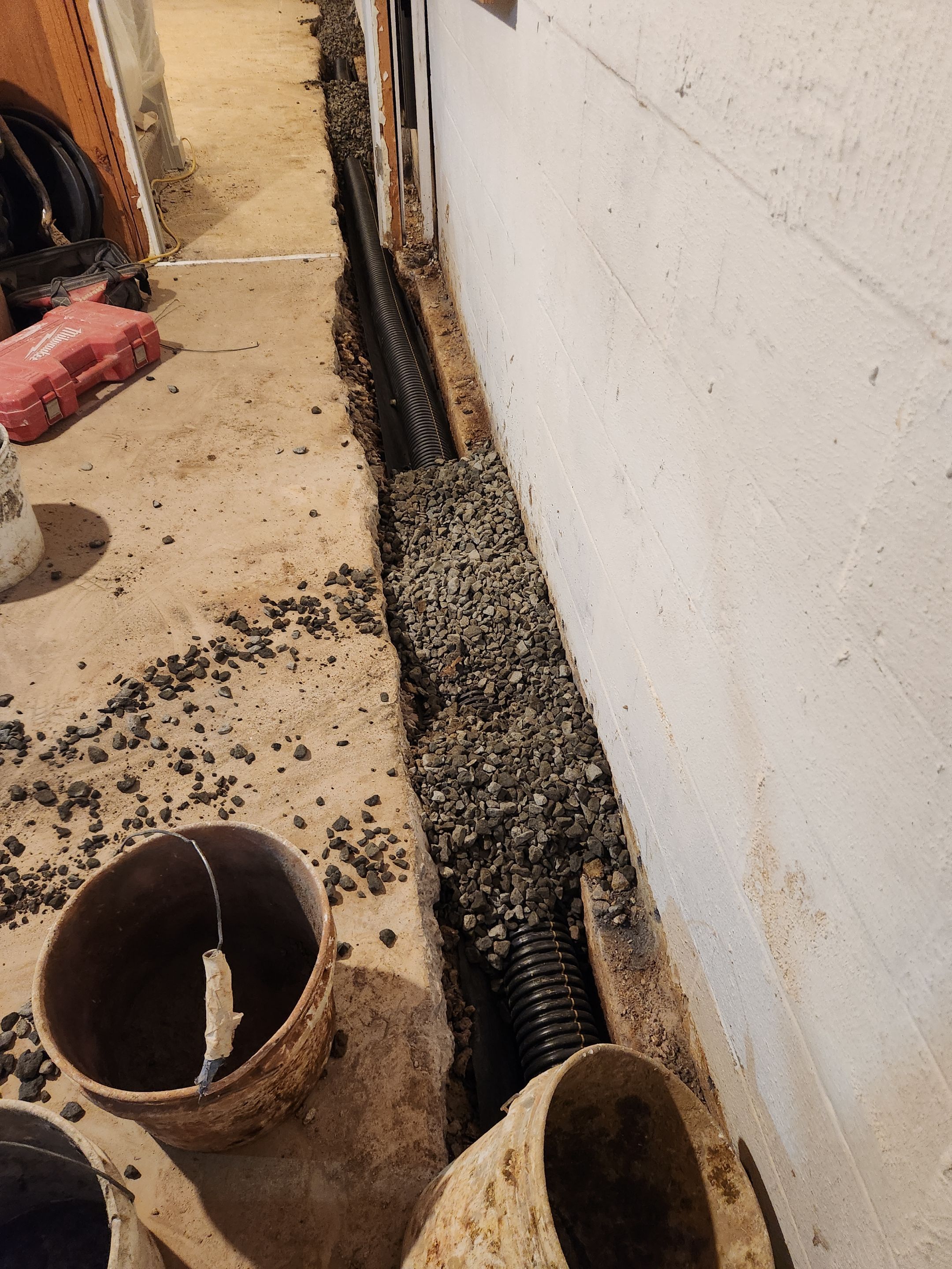 Interior French Drain in Princeton, NJ by Pure Service Pro, LLC 