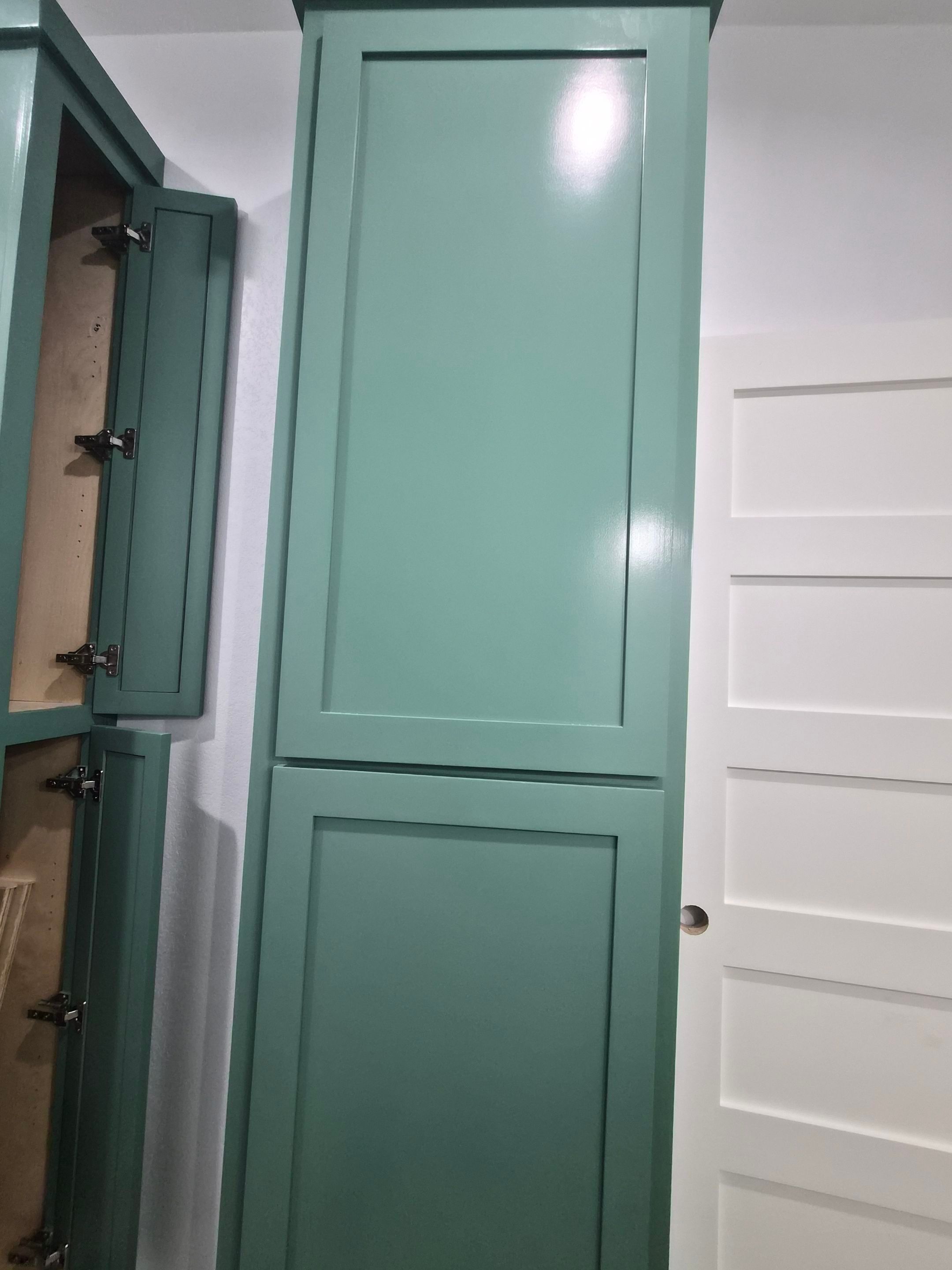 Sage Green Cabinet Transformation in Brownsboro, TX! by Quality Coats Painting